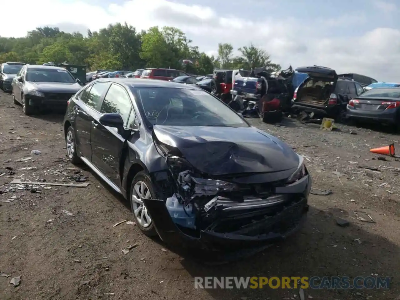 1 Photograph of a damaged car JTDEPMAEXMJ175598 TOYOTA COROLLA 2021