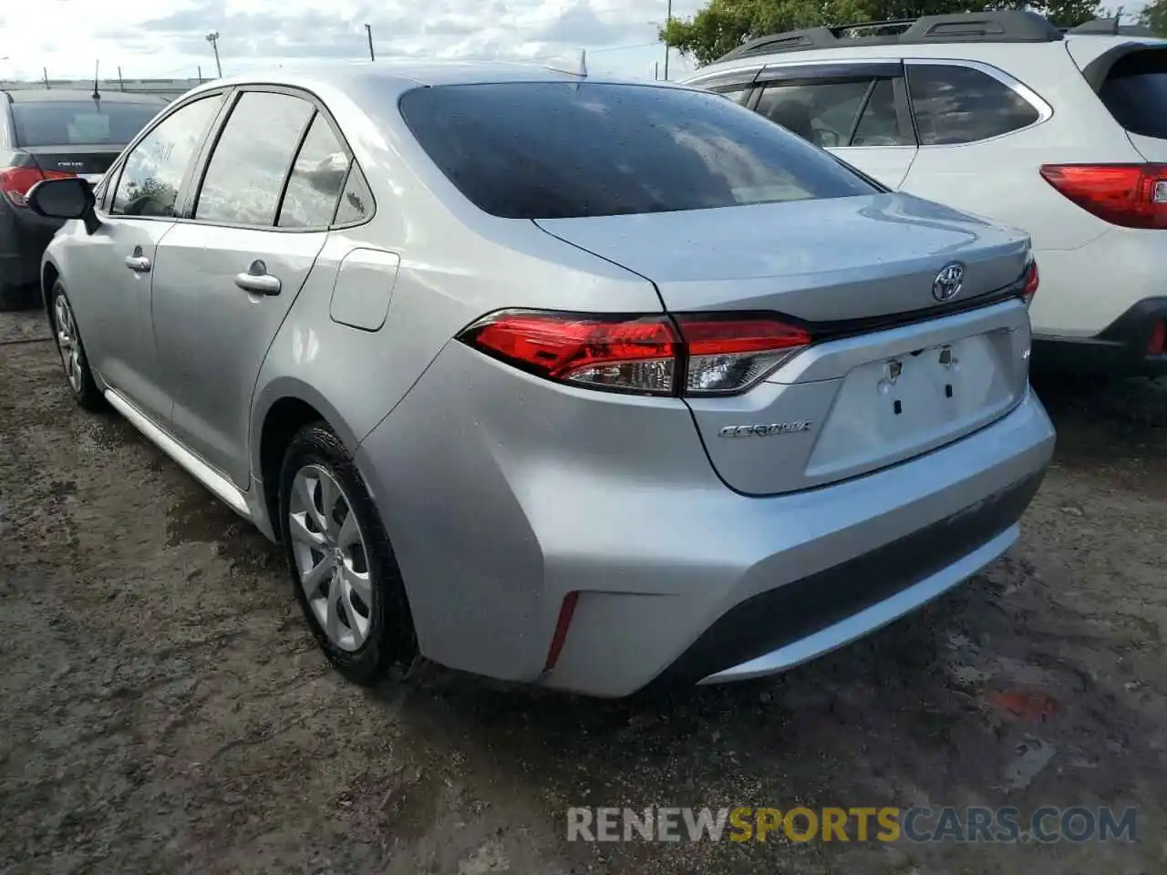 3 Photograph of a damaged car JTDEPMAEXMJ181546 TOYOTA COROLLA 2021