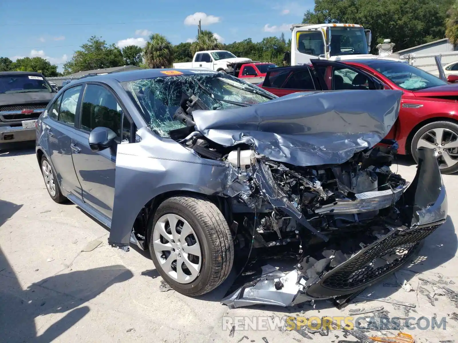 1 Photograph of a damaged car JTDEPMAEXMJ185094 TOYOTA COROLLA 2021