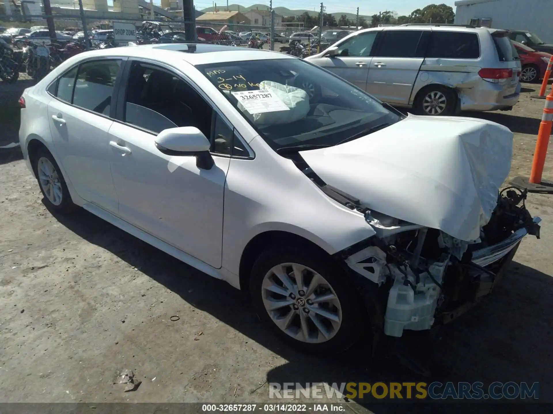 1 Photograph of a damaged car JTDFPMAEXMJ146378 TOYOTA COROLLA 2021