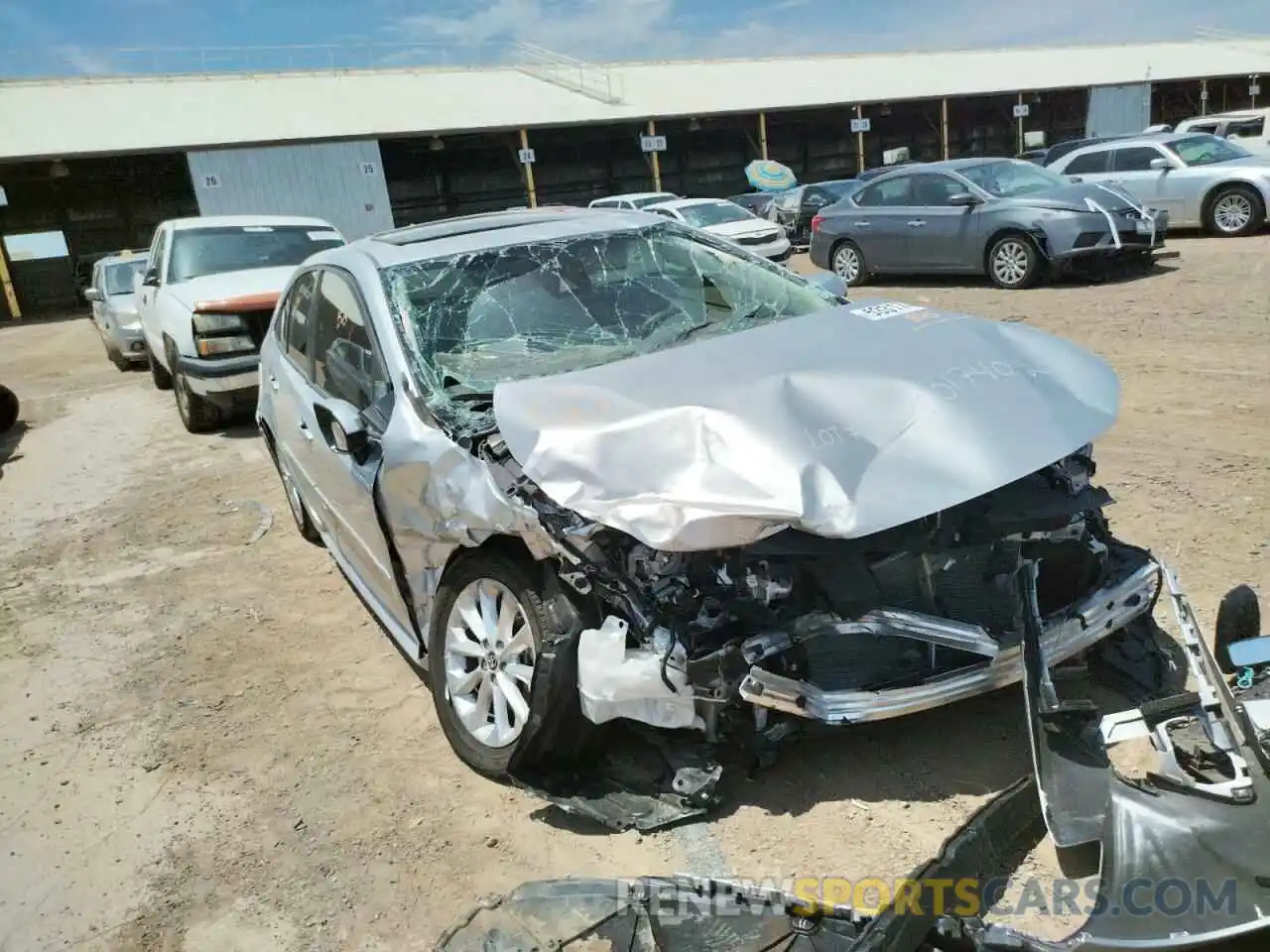 1 Photograph of a damaged car JTDHPMAE0MJ123216 TOYOTA COROLLA 2021