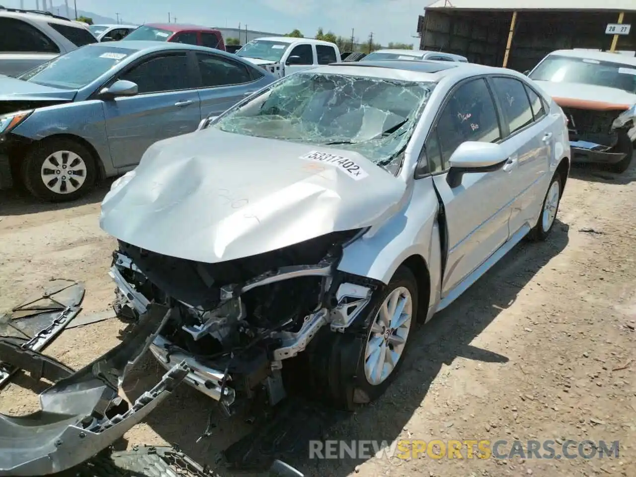 2 Photograph of a damaged car JTDHPMAE0MJ123216 TOYOTA COROLLA 2021