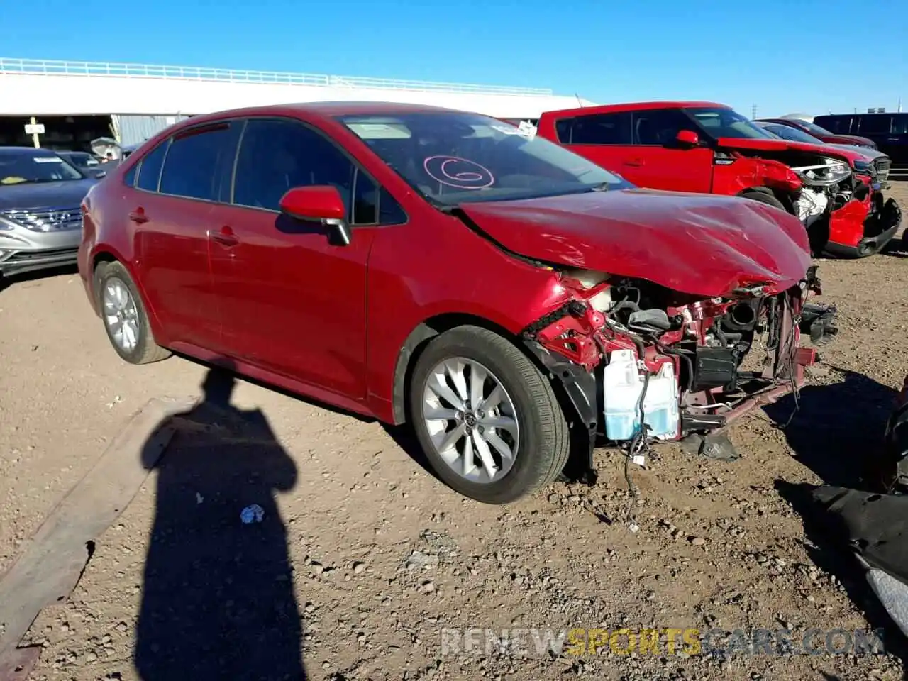 1 Photograph of a damaged car JTDHPMAE0MJ168964 TOYOTA COROLLA 2021