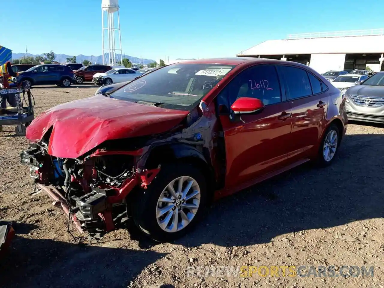 2 Photograph of a damaged car JTDHPMAE0MJ168964 TOYOTA COROLLA 2021