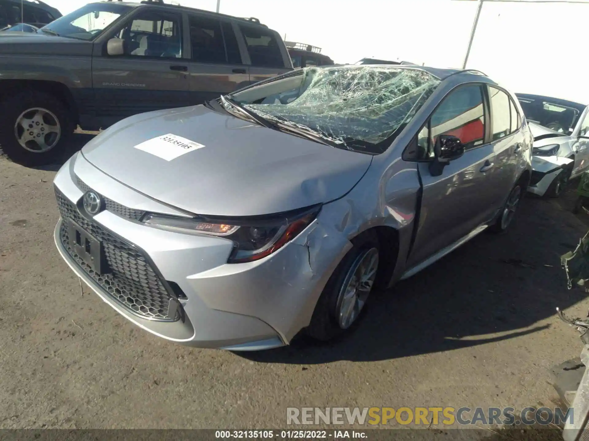 2 Photograph of a damaged car JTDHPMAE7MJ157119 TOYOTA COROLLA 2021