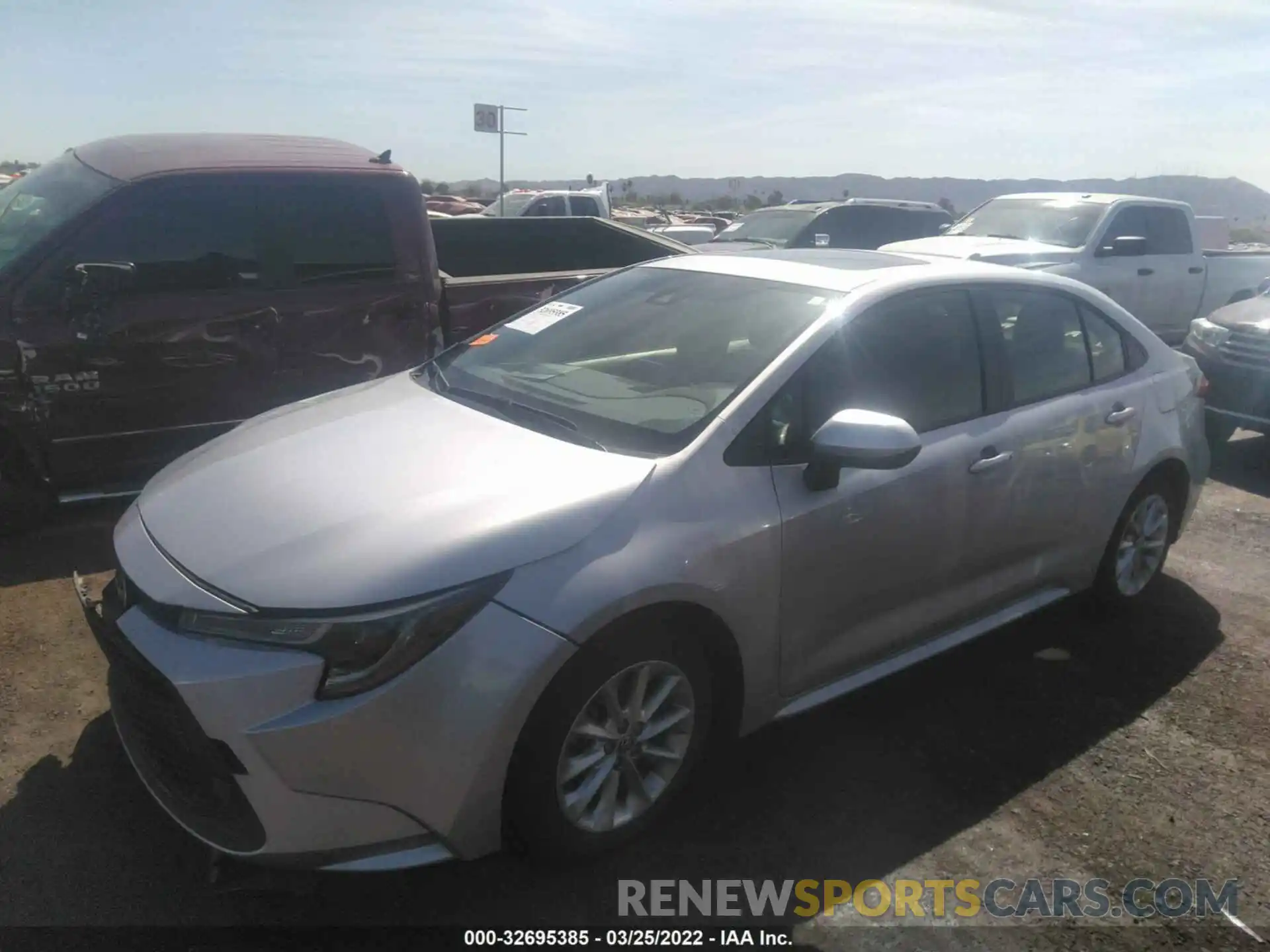 2 Photograph of a damaged car JTDHPMAE7MJ173563 TOYOTA COROLLA 2021