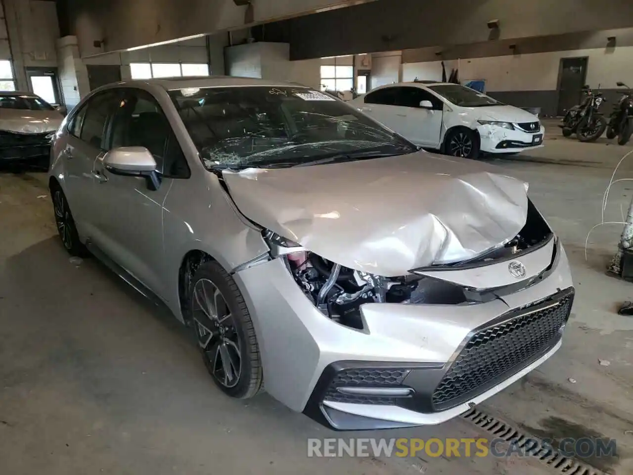 1 Photograph of a damaged car JTDM4MCE2MJ077148 TOYOTA COROLLA 2021