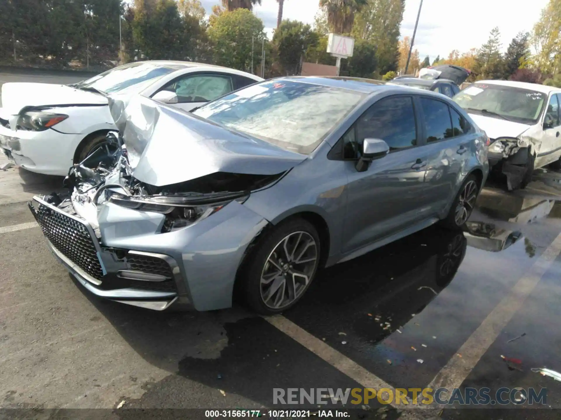 2 Photograph of a damaged car JTDP4MCE0MJ079431 TOYOTA COROLLA 2021