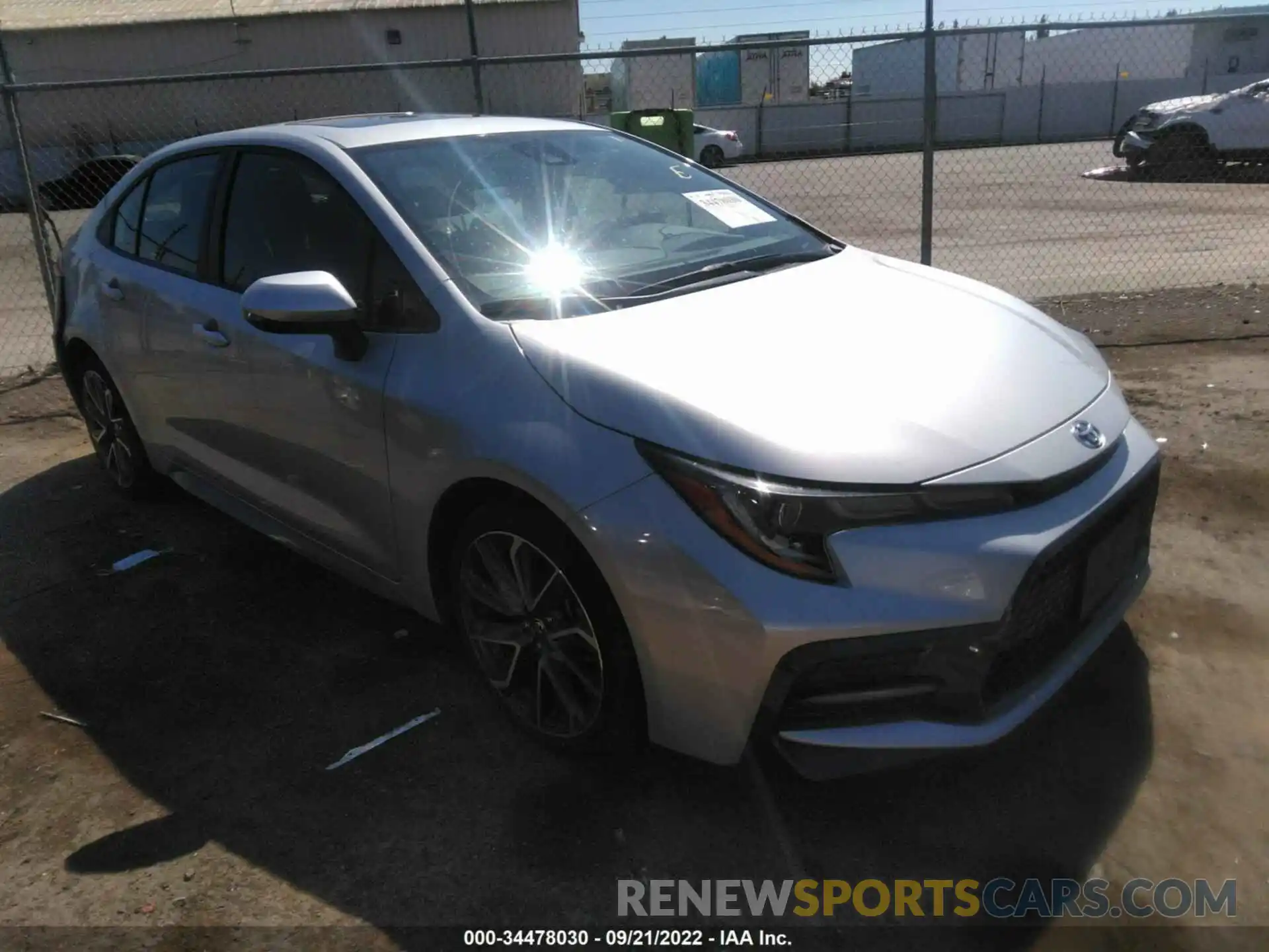 1 Photograph of a damaged car JTDP4MCE1MJ058622 TOYOTA COROLLA 2021