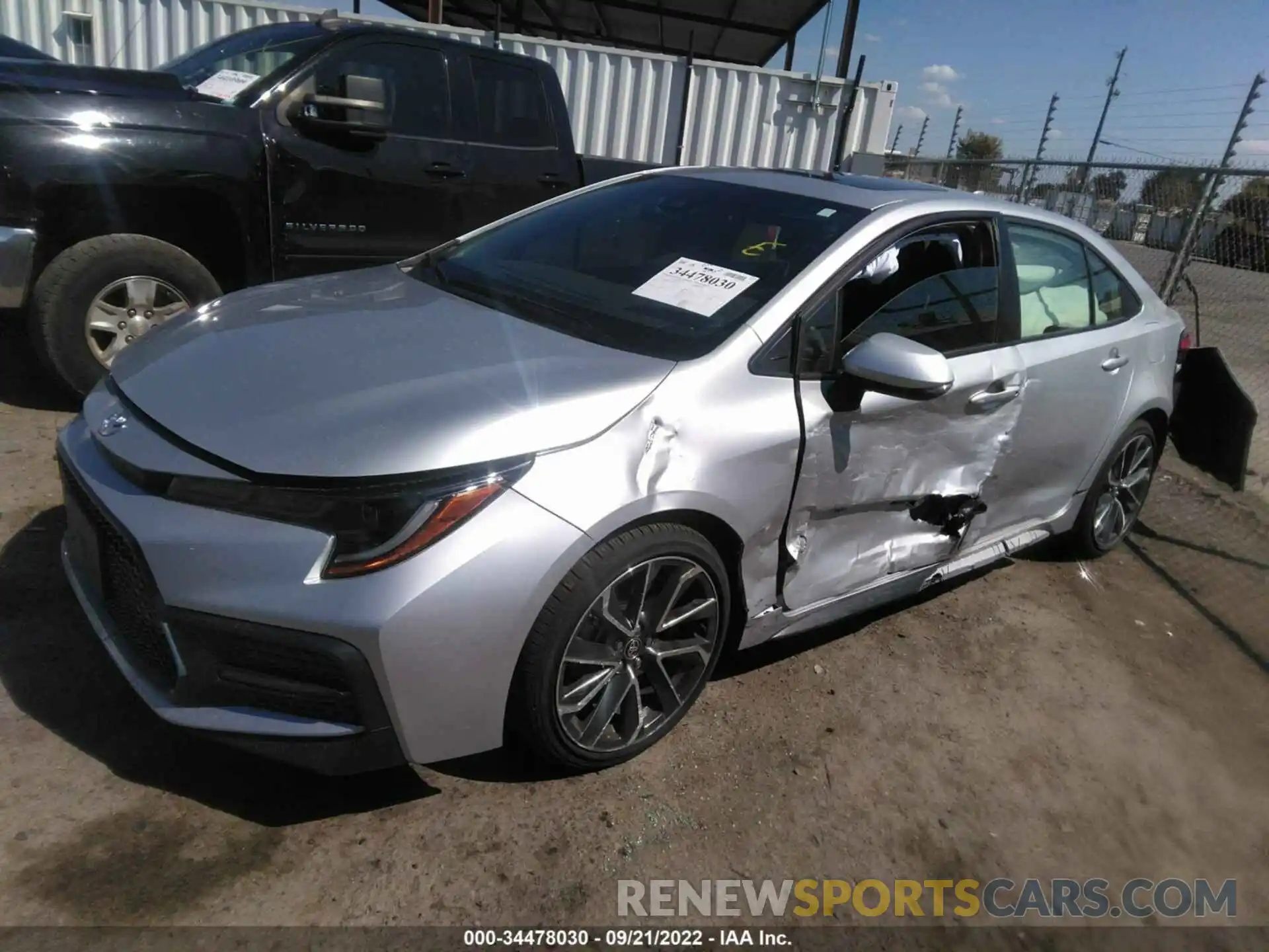 2 Photograph of a damaged car JTDP4MCE1MJ058622 TOYOTA COROLLA 2021