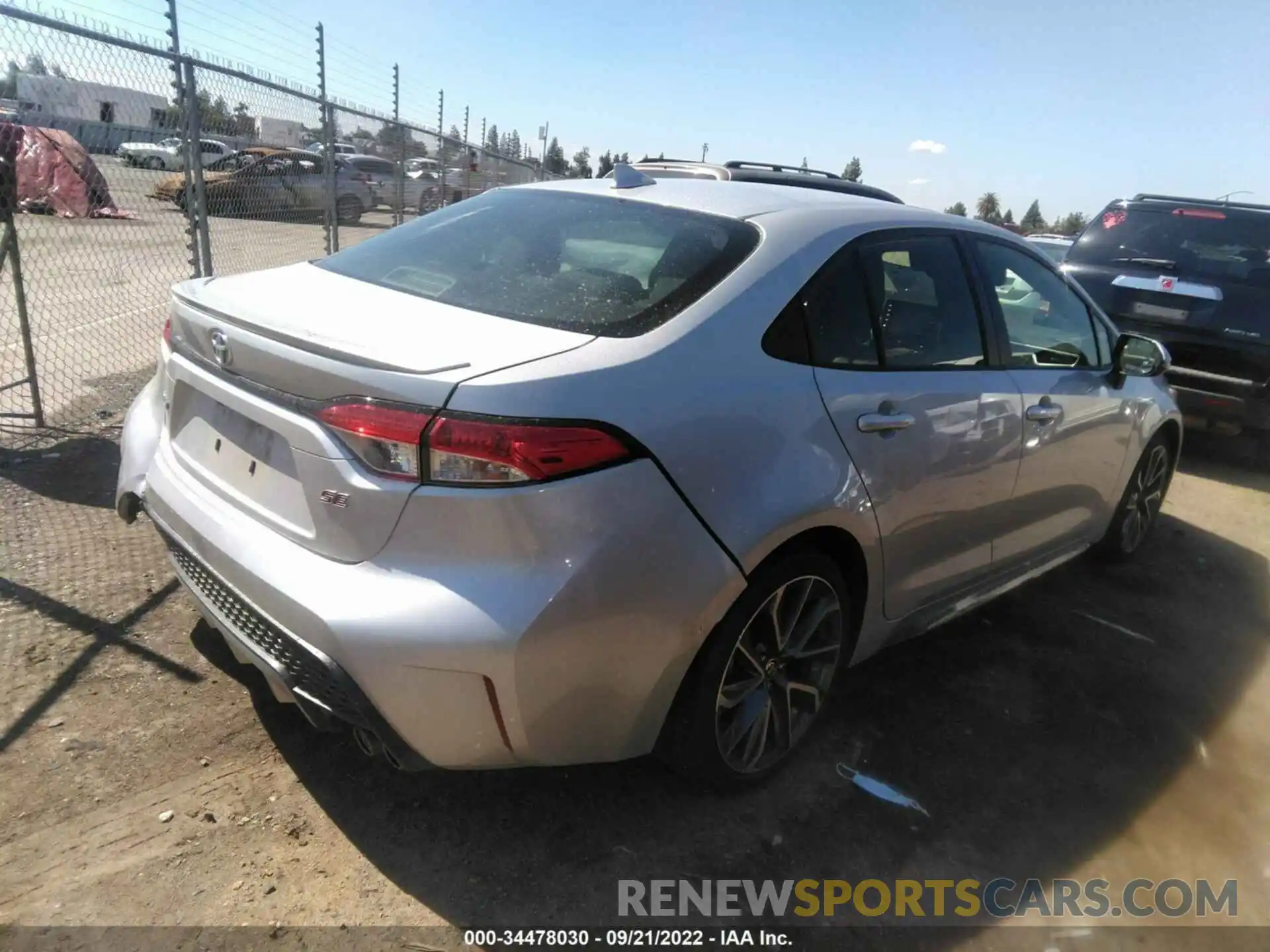 4 Photograph of a damaged car JTDP4MCE1MJ058622 TOYOTA COROLLA 2021