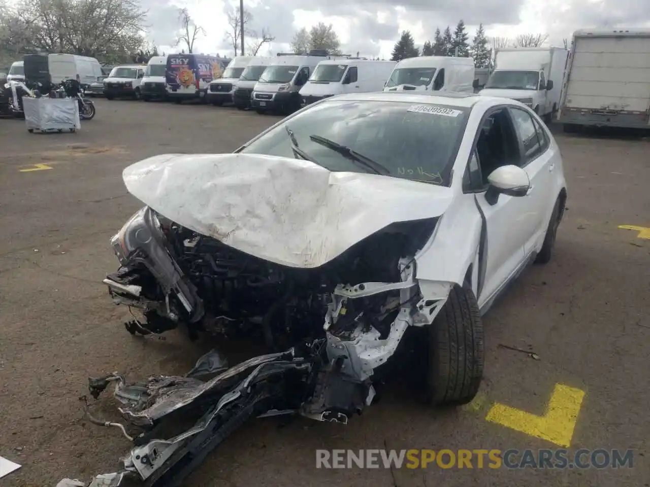 2 Photograph of a damaged car JTDP4MCE2MJ075252 TOYOTA COROLLA 2021