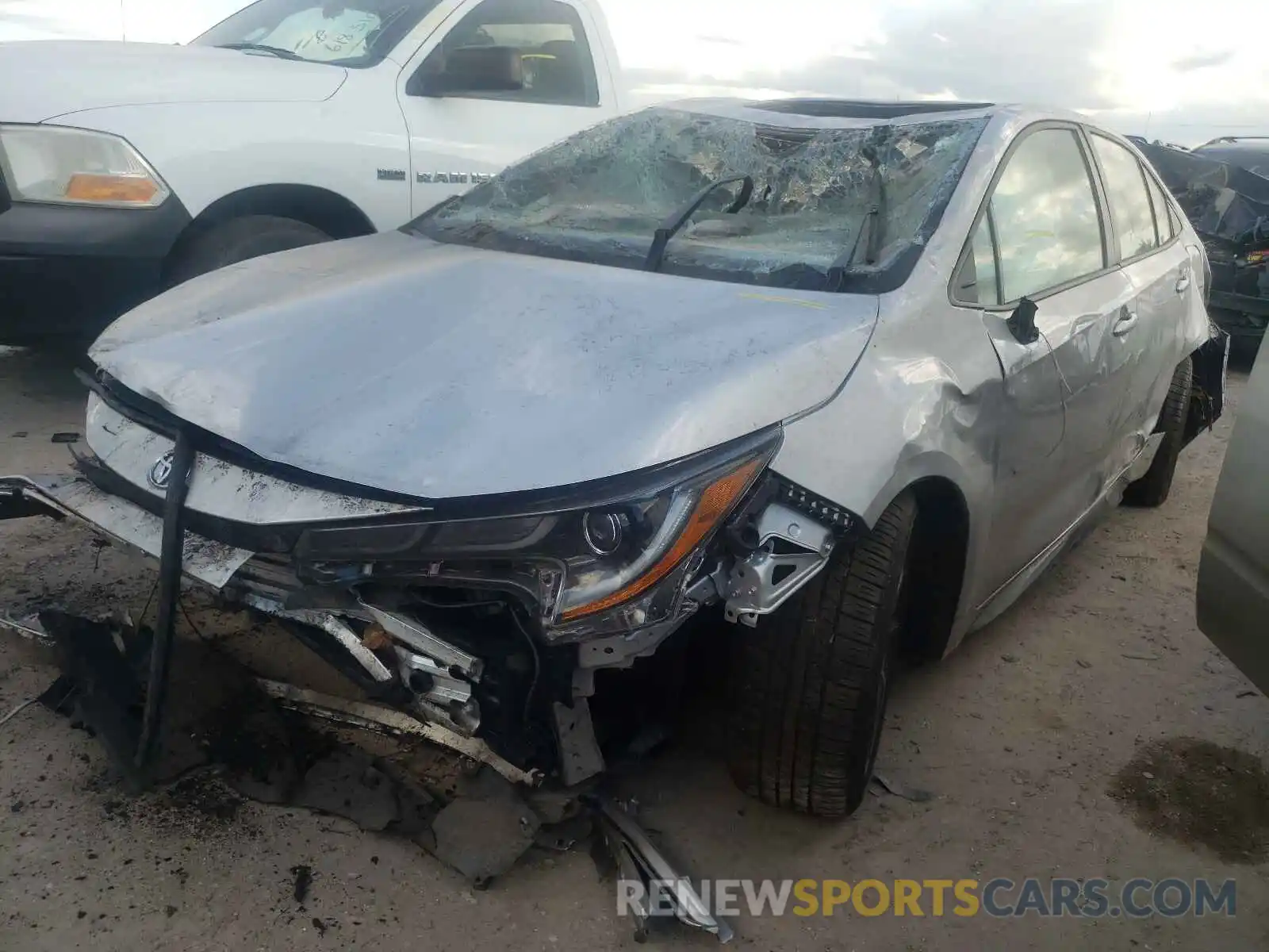 2 Photograph of a damaged car JTDP4MCE5MJ055108 TOYOTA COROLLA 2021