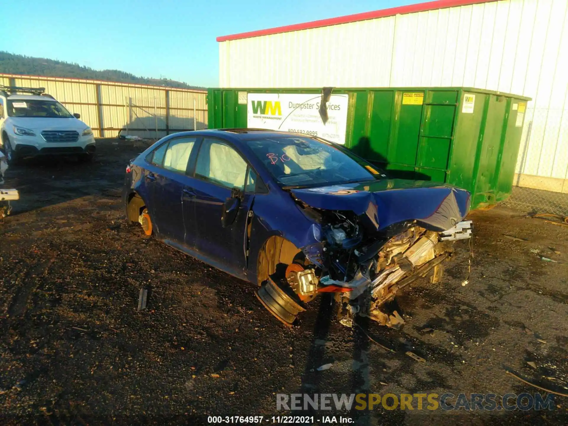 1 Photograph of a damaged car JTDP4MCE5MJ078615 TOYOTA COROLLA 2021