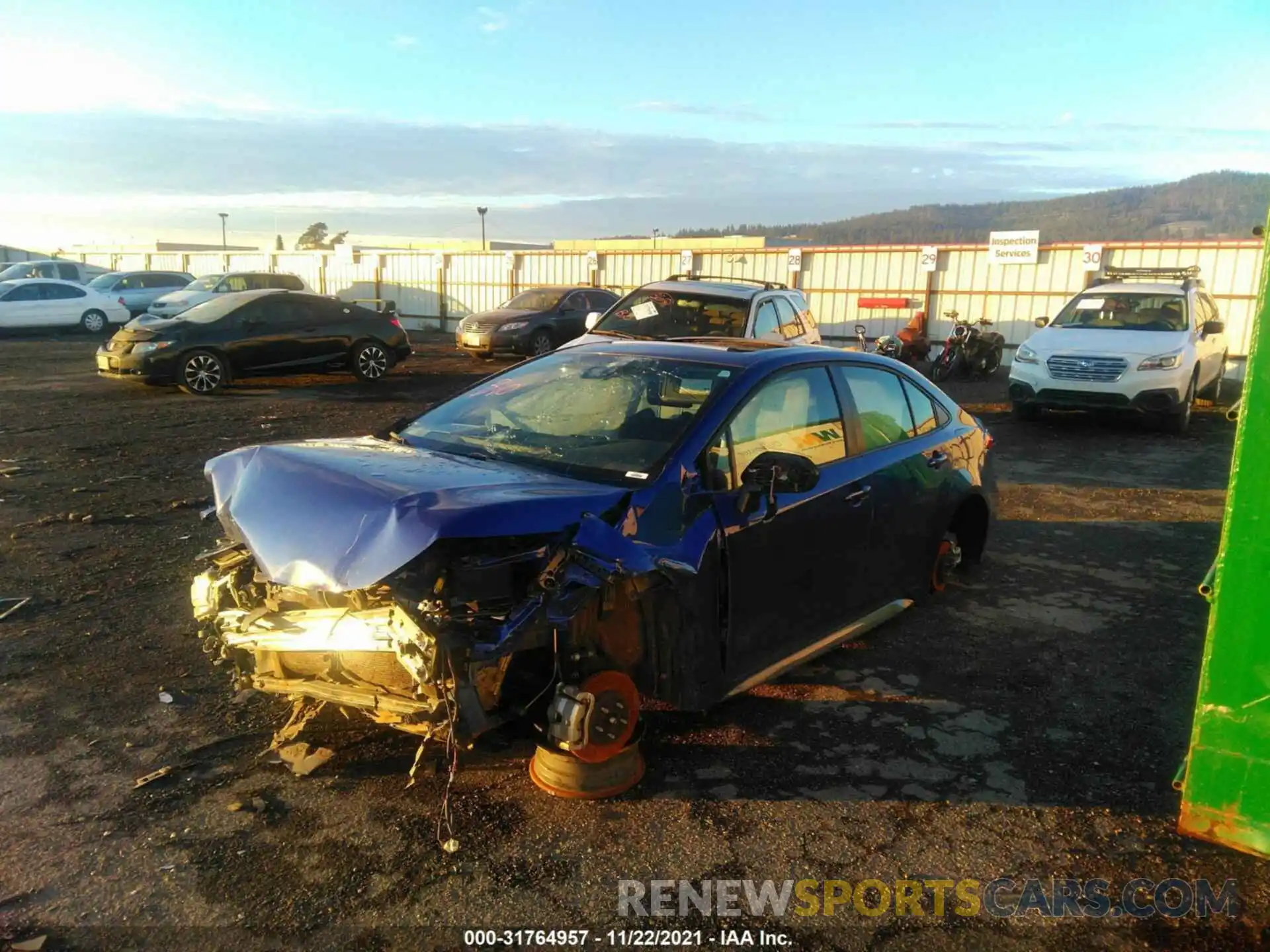 2 Photograph of a damaged car JTDP4MCE5MJ078615 TOYOTA COROLLA 2021