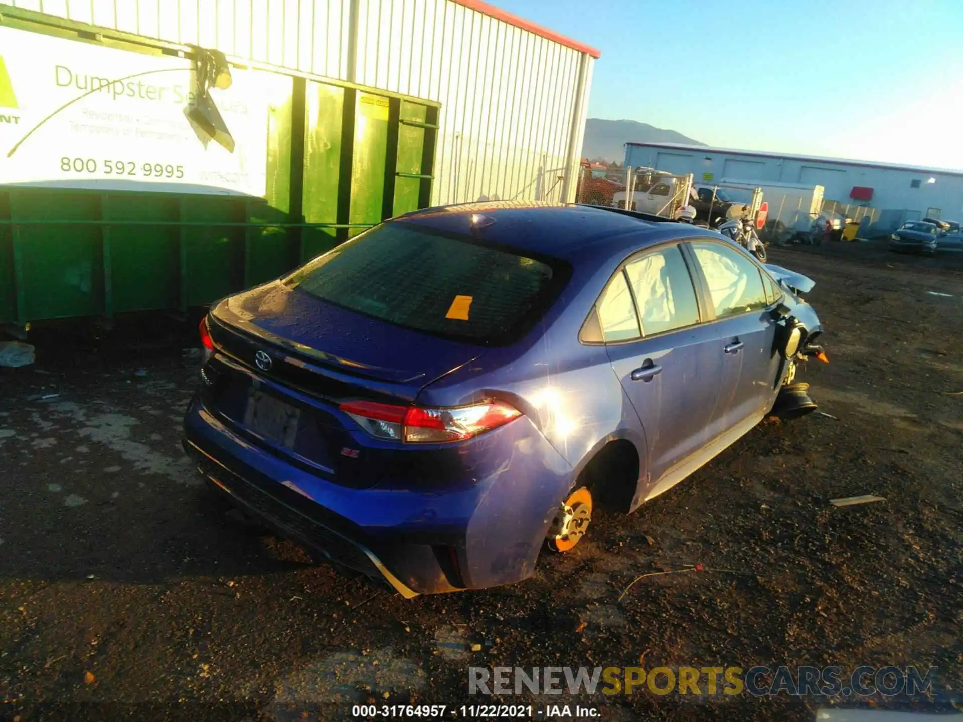 4 Photograph of a damaged car JTDP4MCE5MJ078615 TOYOTA COROLLA 2021