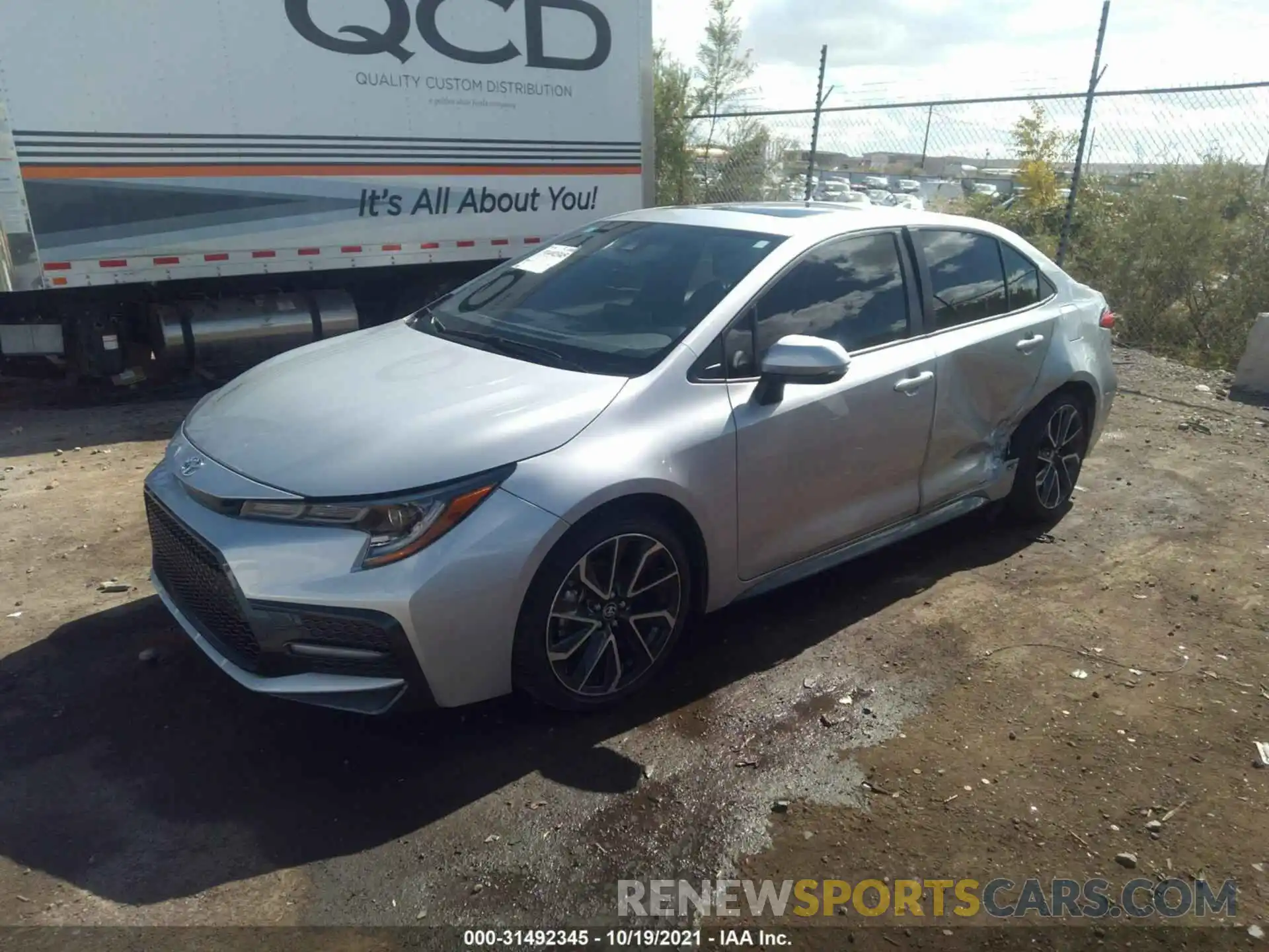 2 Photograph of a damaged car JTDP4MCE8MJ067396 TOYOTA COROLLA 2021