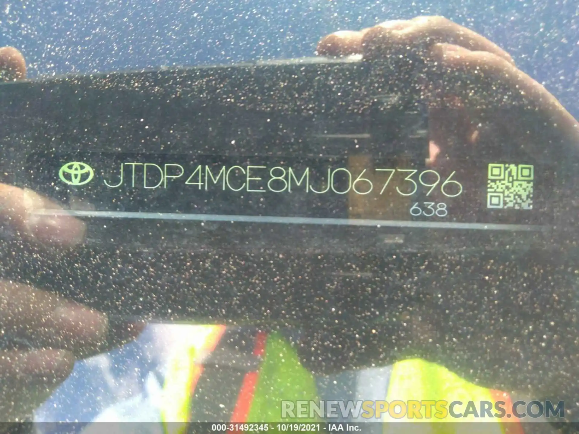 9 Фотография поврежденного автомобиля JTDP4MCE8MJ067396 TOYOTA COROLLA 2021