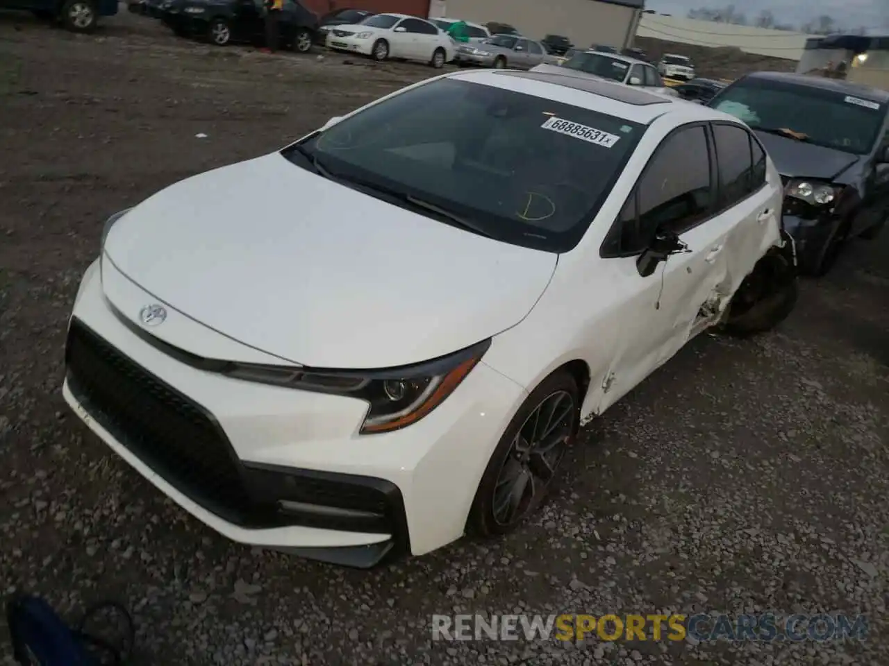 2 Photograph of a damaged car JTDP4MCE9MJ055385 TOYOTA COROLLA 2021