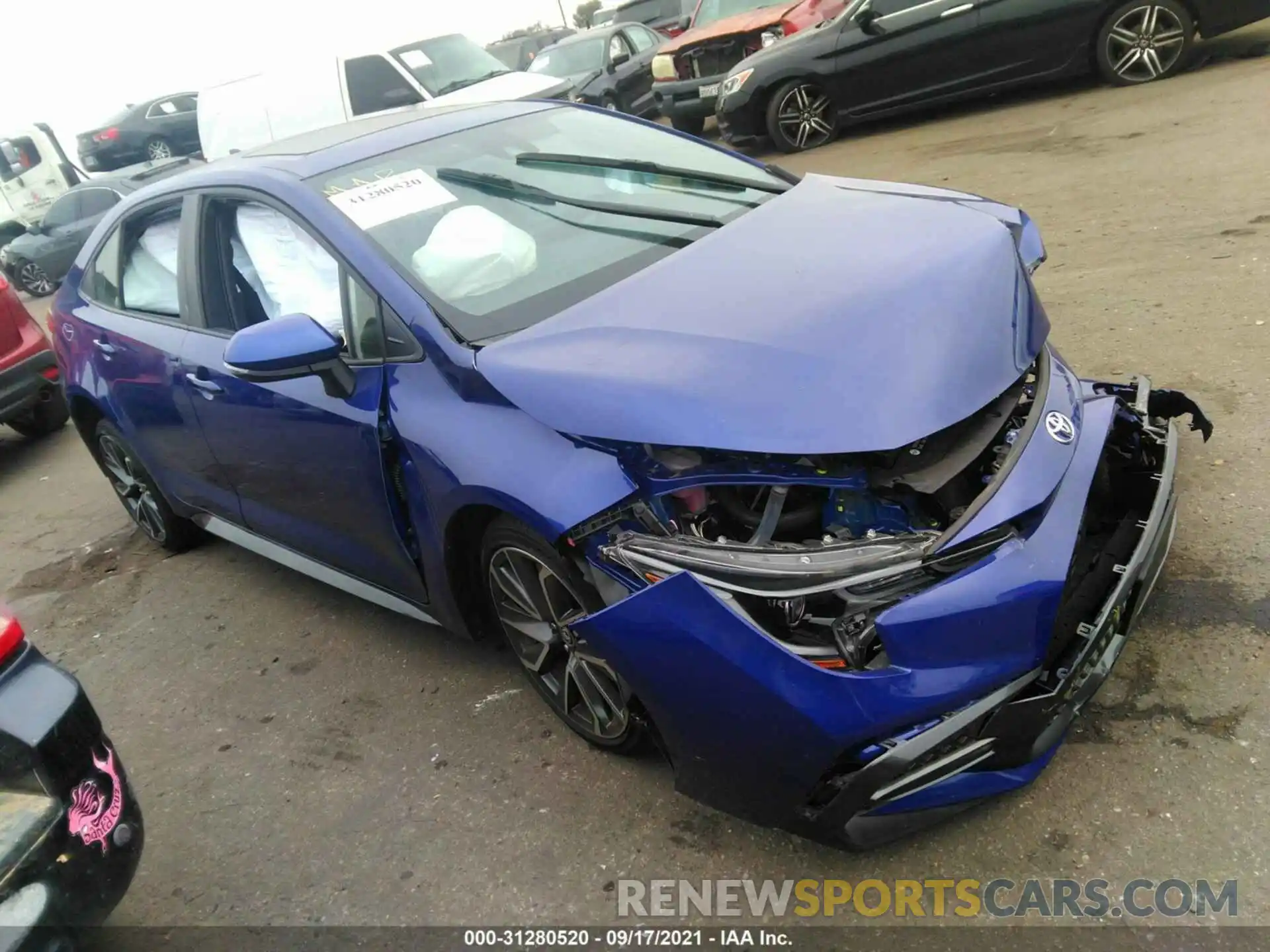 1 Photograph of a damaged car JTDP4MCE9MJ070081 TOYOTA COROLLA 2021