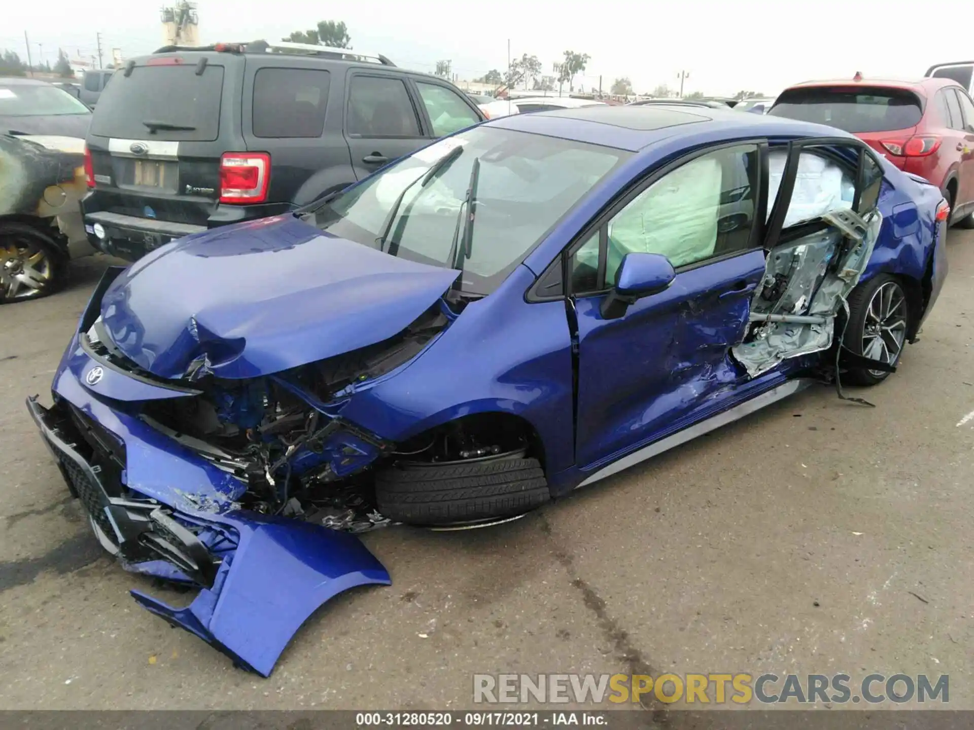 2 Photograph of a damaged car JTDP4MCE9MJ070081 TOYOTA COROLLA 2021