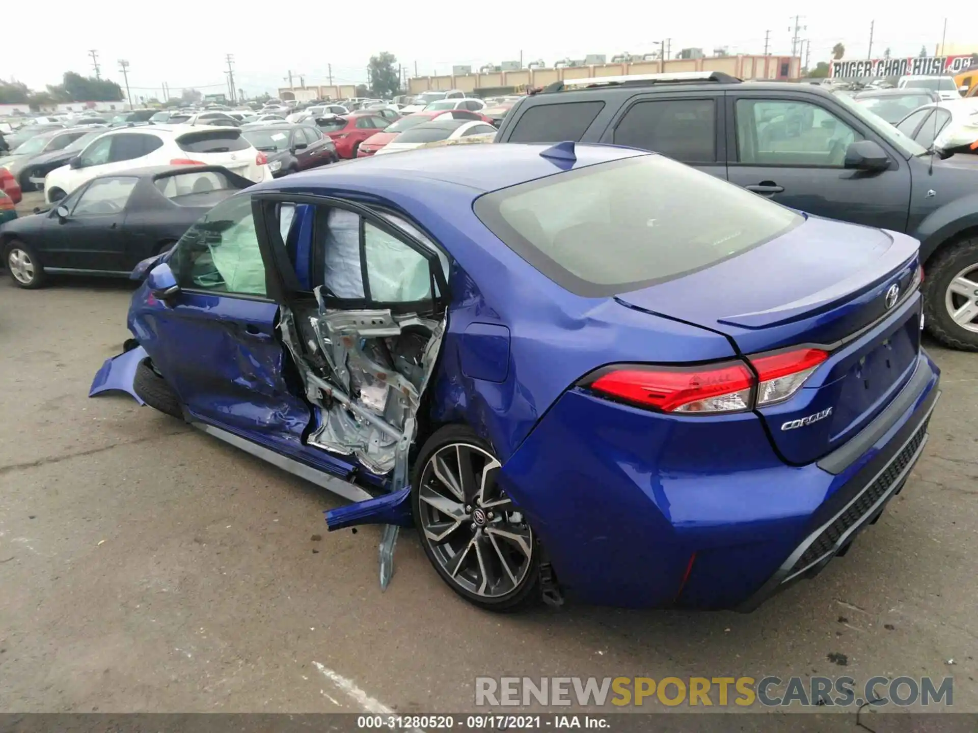 3 Photograph of a damaged car JTDP4MCE9MJ070081 TOYOTA COROLLA 2021