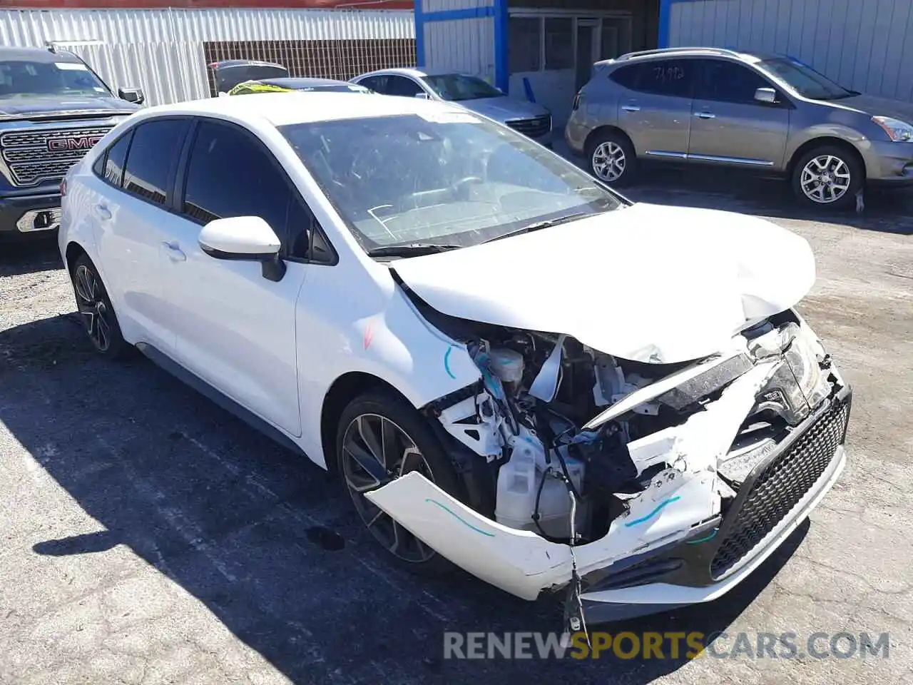 1 Photograph of a damaged car JTDS4MCE0MJ055236 TOYOTA COROLLA 2021