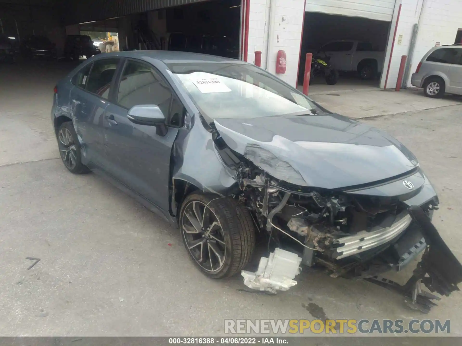 1 Photograph of a damaged car JTDS4MCE0MJ057861 TOYOTA COROLLA 2021