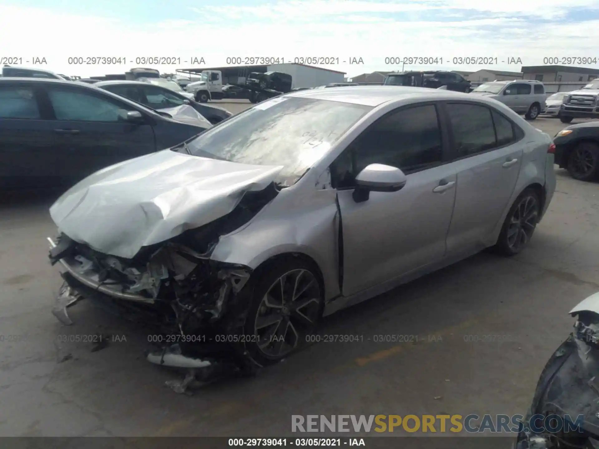 2 Photograph of a damaged car JTDS4MCE0MJ059996 TOYOTA COROLLA 2021