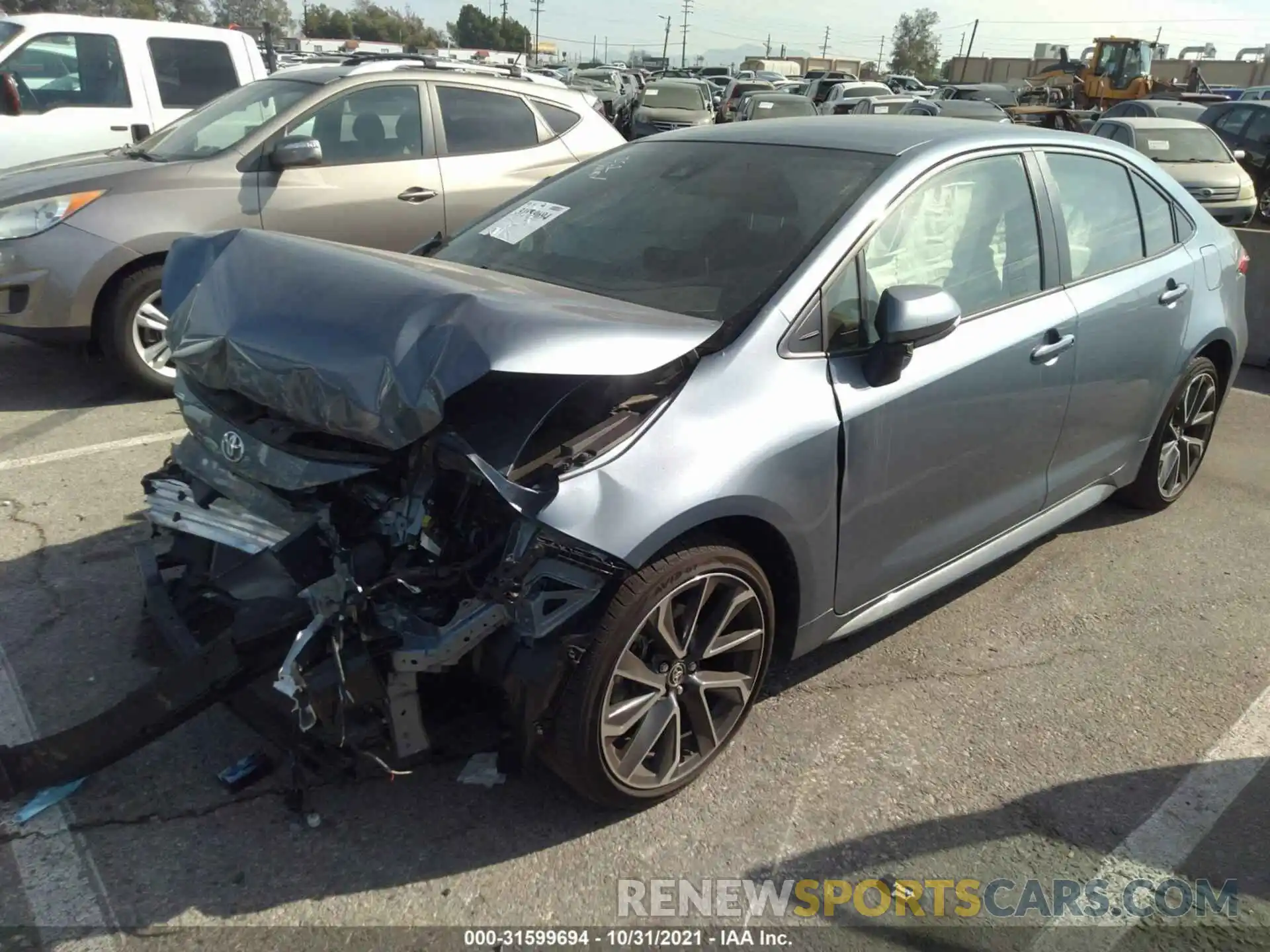 2 Photograph of a damaged car JTDS4MCE0MJ060145 TOYOTA COROLLA 2021