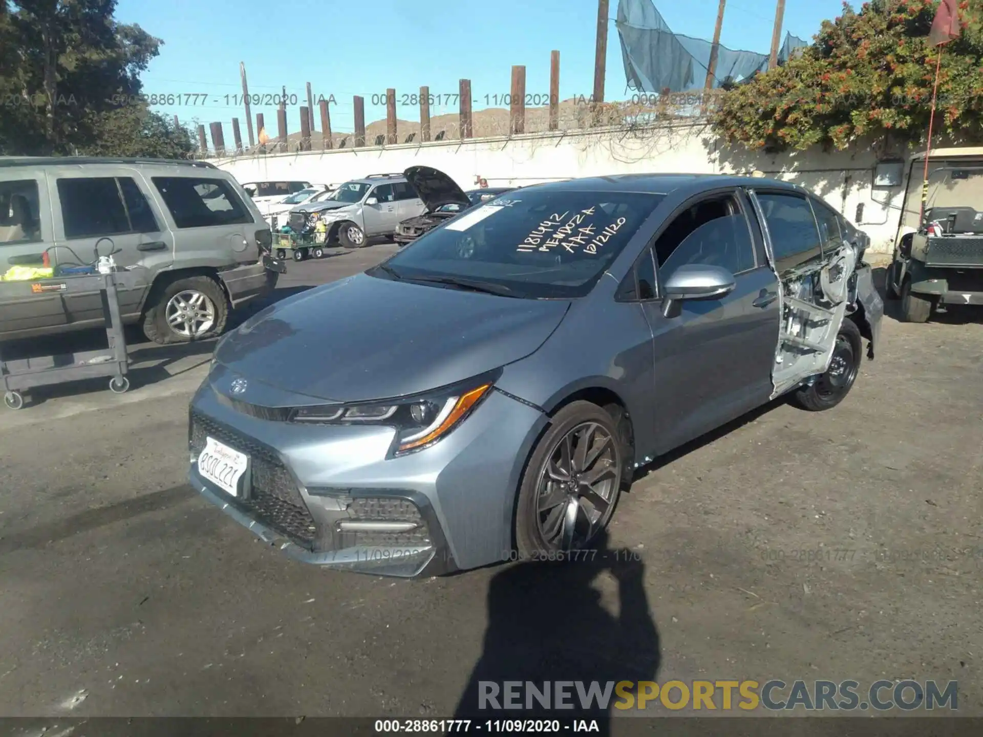 2 Photograph of a damaged car JTDS4MCE0MJ061330 TOYOTA COROLLA 2021