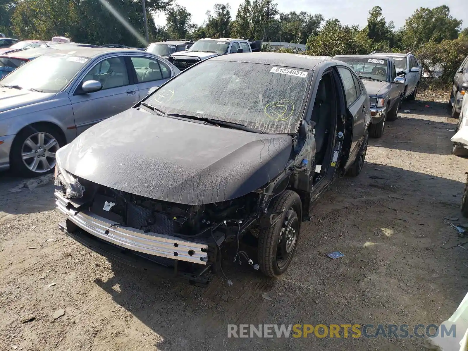 2 Photograph of a damaged car JTDS4MCE0MJ066768 TOYOTA COROLLA 2021