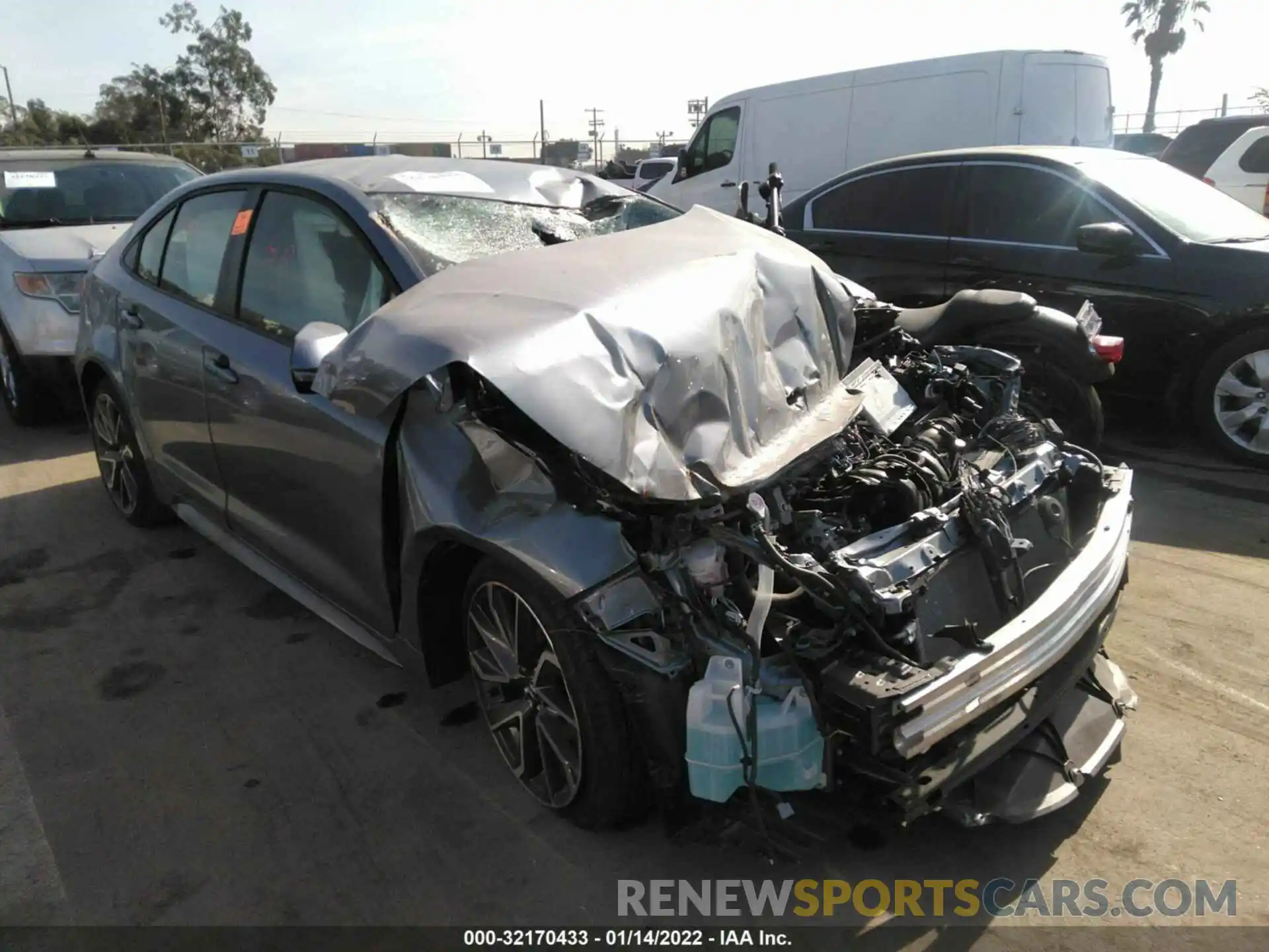 1 Photograph of a damaged car JTDS4MCE0MJ073686 TOYOTA COROLLA 2021