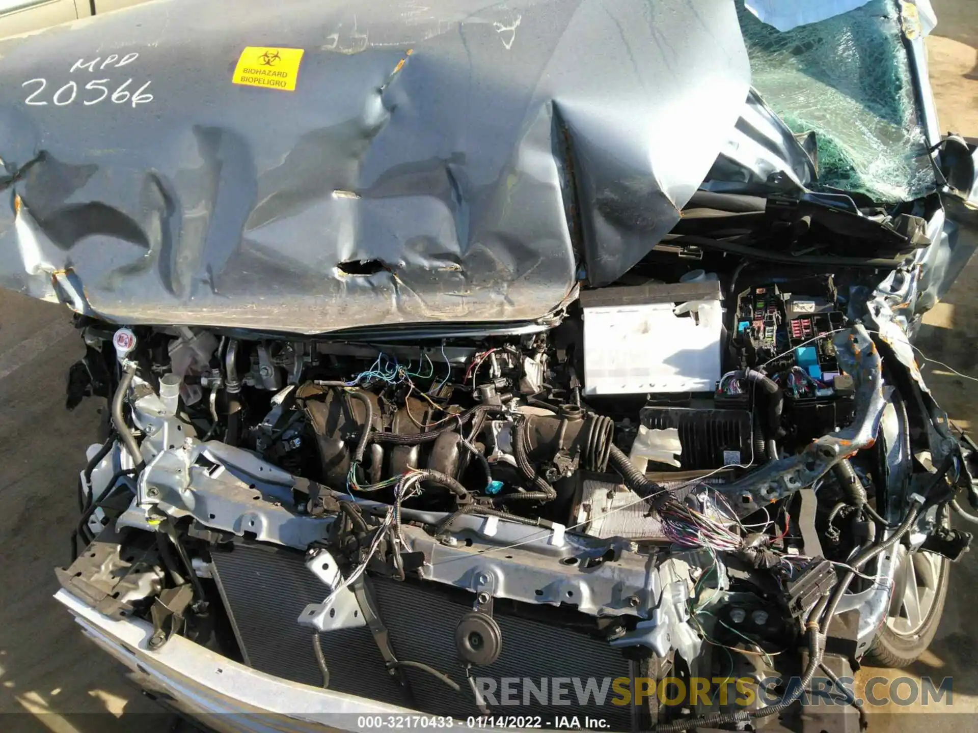 10 Photograph of a damaged car JTDS4MCE0MJ073686 TOYOTA COROLLA 2021