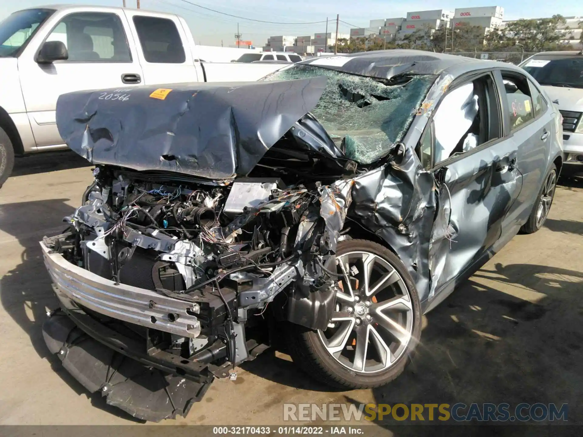 2 Photograph of a damaged car JTDS4MCE0MJ073686 TOYOTA COROLLA 2021