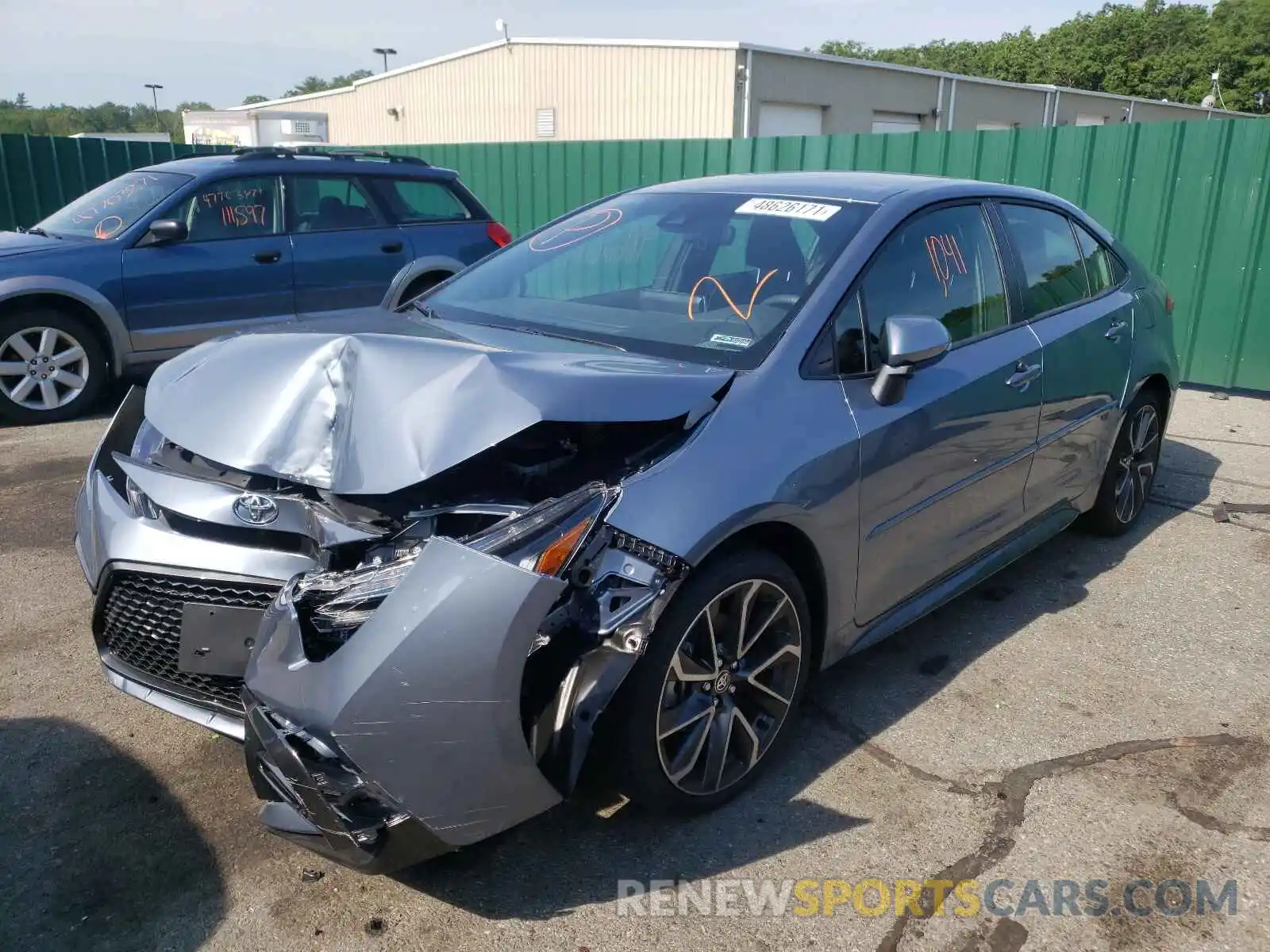 2 Photograph of a damaged car JTDS4MCE0MJ075521 TOYOTA COROLLA 2021