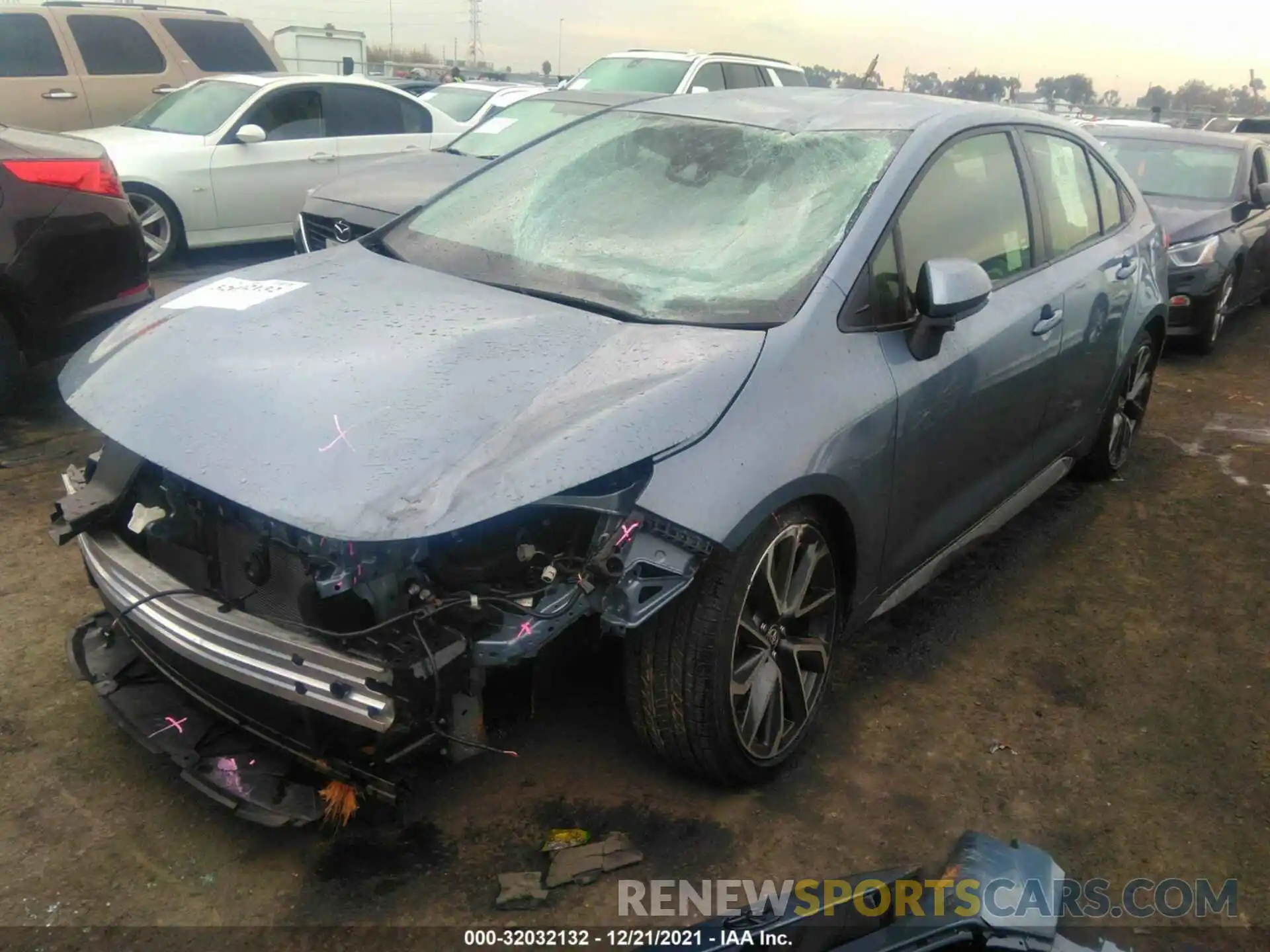 2 Photograph of a damaged car JTDS4MCE0MJ077902 TOYOTA COROLLA 2021