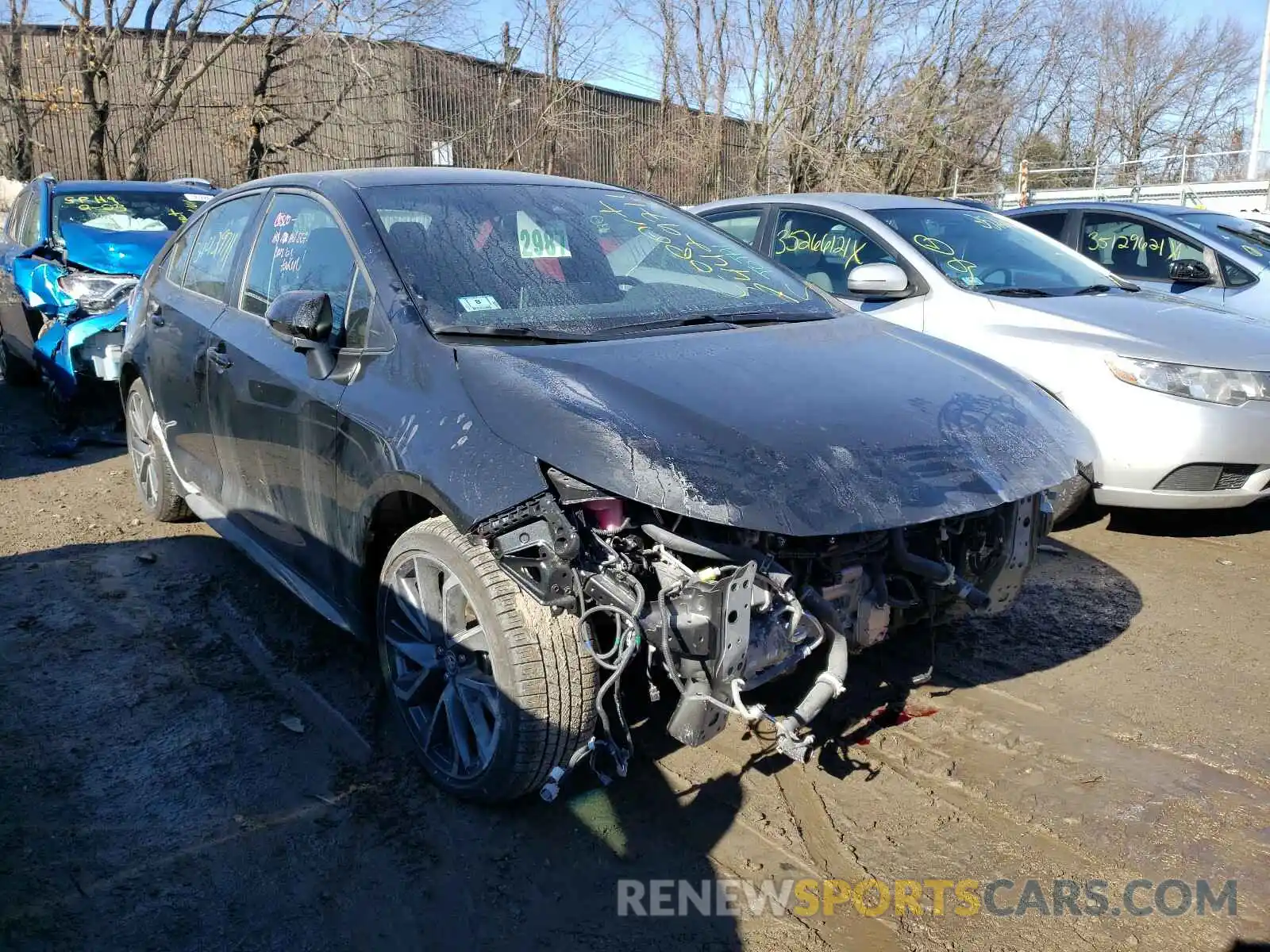 1 Photograph of a damaged car JTDS4MCE1MJ057058 TOYOTA COROLLA 2021