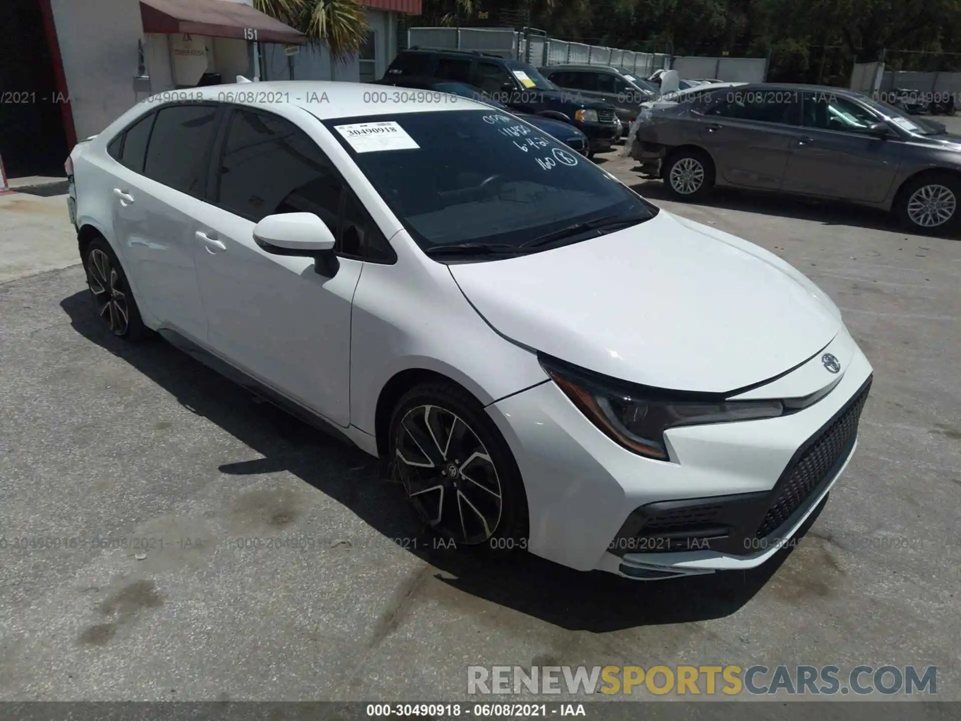 1 Photograph of a damaged car JTDS4MCE1MJ058808 TOYOTA COROLLA 2021