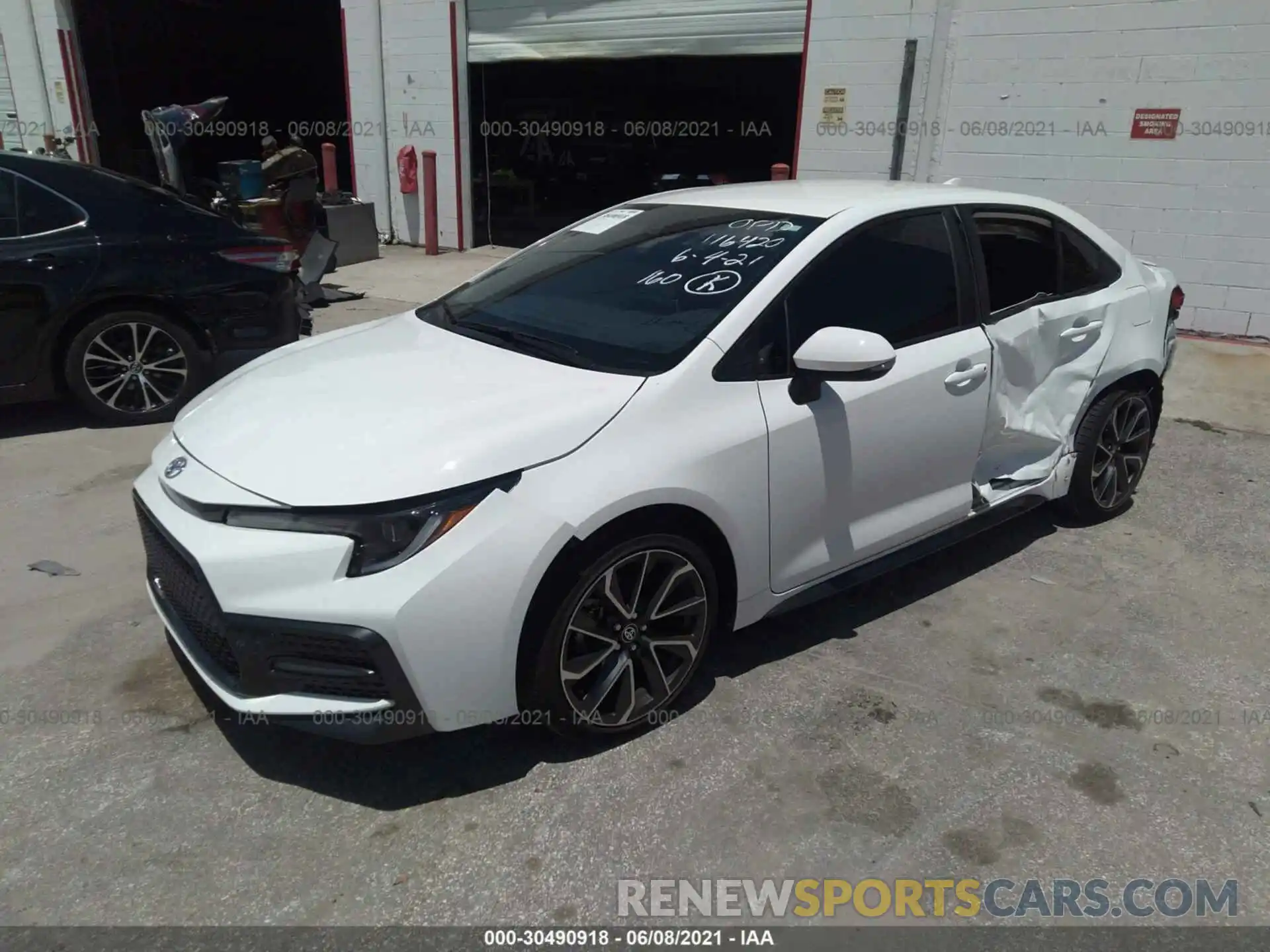 2 Photograph of a damaged car JTDS4MCE1MJ058808 TOYOTA COROLLA 2021