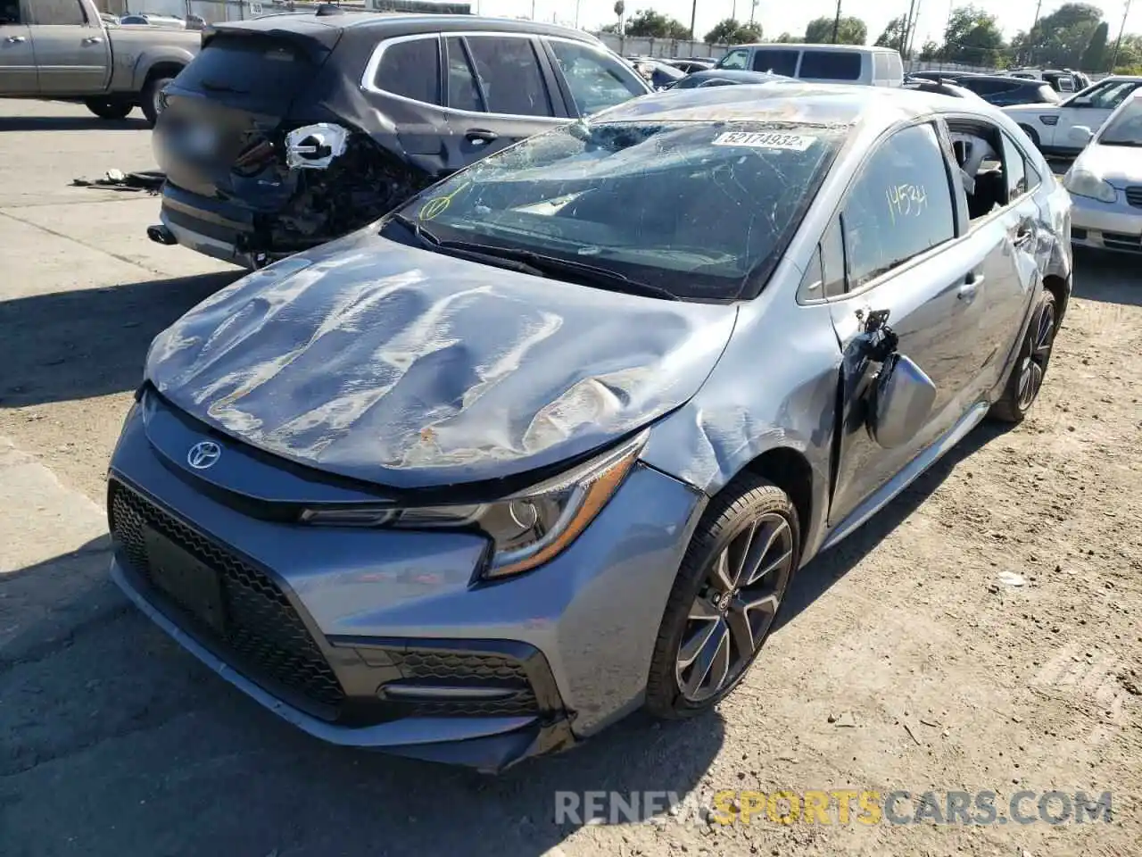 2 Photograph of a damaged car JTDS4MCE1MJ060803 TOYOTA COROLLA 2021