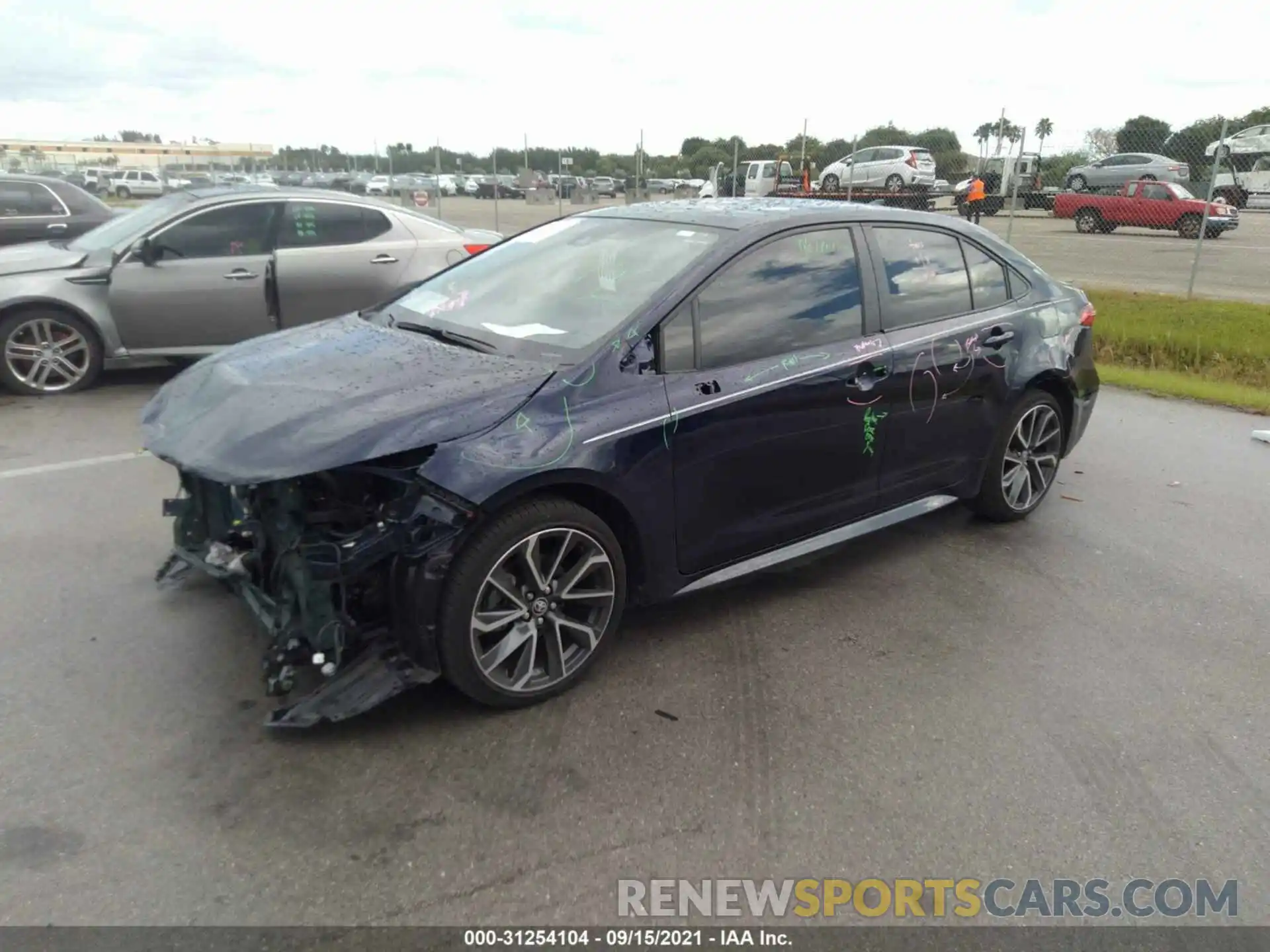 2 Photograph of a damaged car JTDS4MCE1MJ063927 TOYOTA COROLLA 2021