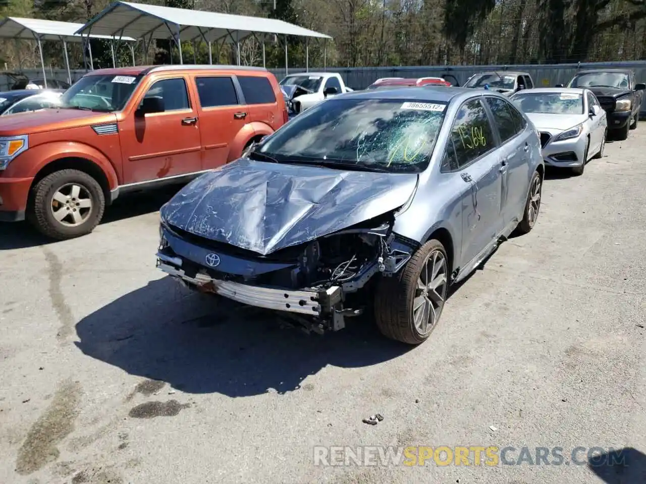 2 Photograph of a damaged car JTDS4MCE1MJ064995 TOYOTA COROLLA 2021