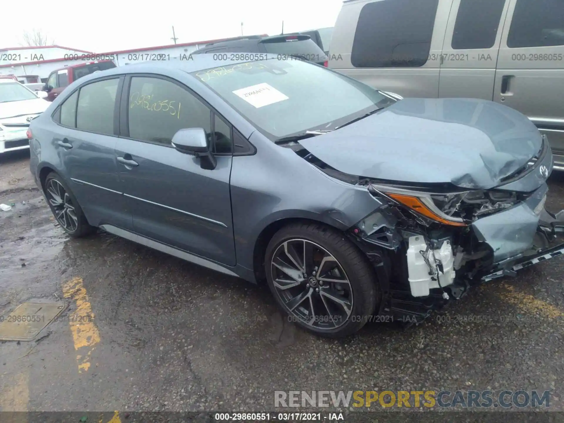 1 Photograph of a damaged car JTDS4MCE1MJ067511 TOYOTA COROLLA 2021