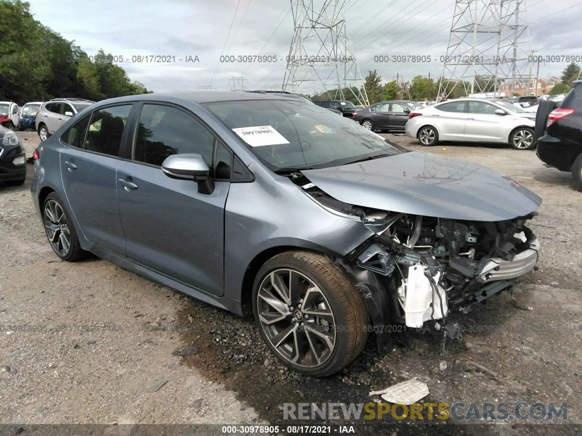 1 Photograph of a damaged car JTDS4MCE1MJ068433 TOYOTA COROLLA 2021