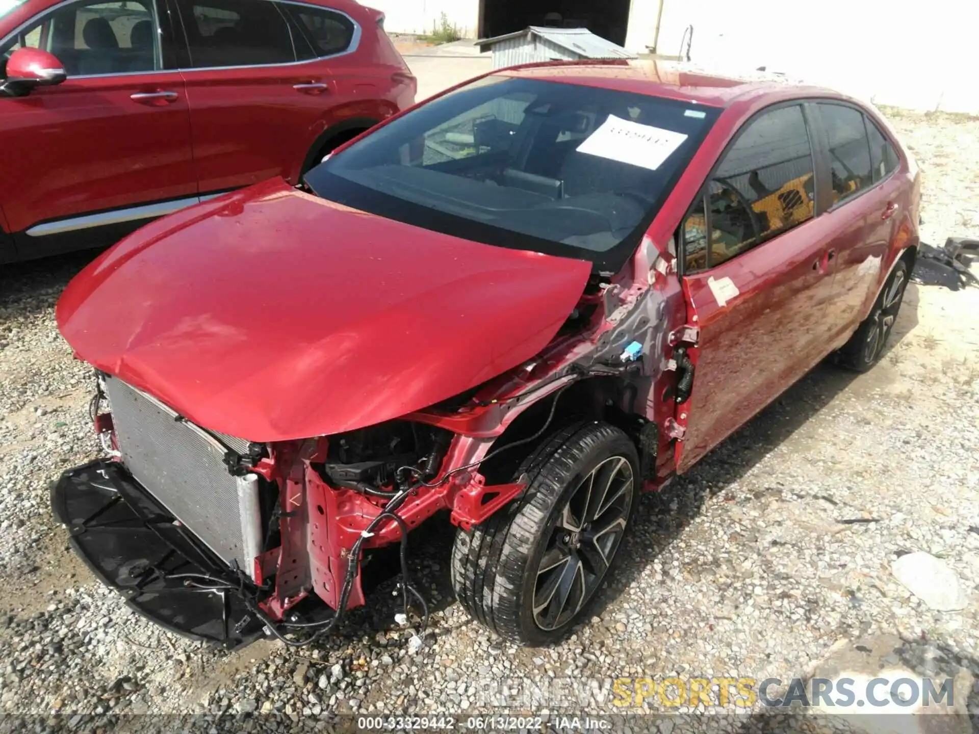 2 Photograph of a damaged car JTDS4MCE1MJ068710 TOYOTA COROLLA 2021