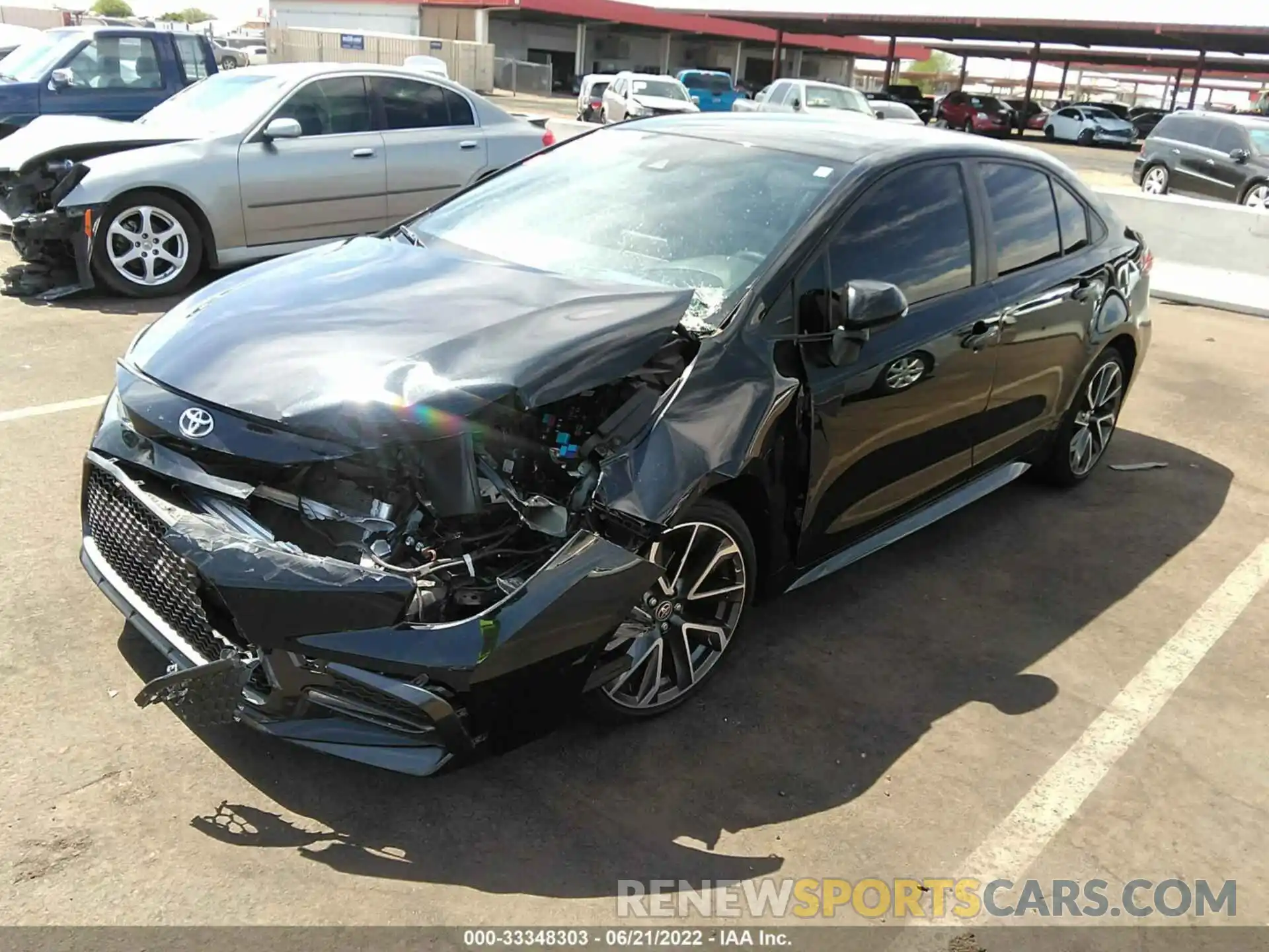 2 Photograph of a damaged car JTDS4MCE1MJ070750 TOYOTA COROLLA 2021