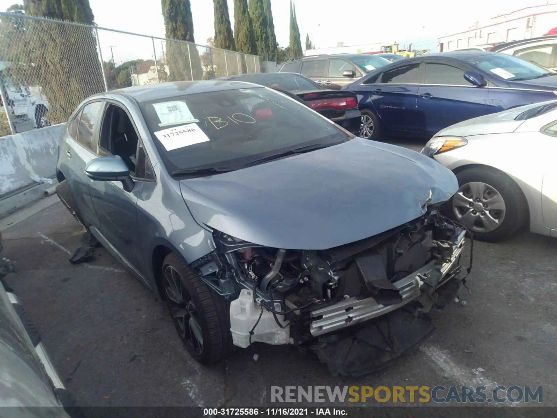 1 Photograph of a damaged car JTDS4MCE1MJ073552 TOYOTA COROLLA 2021