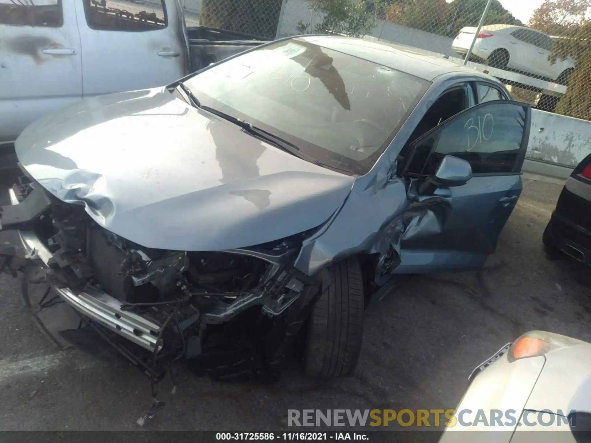 2 Photograph of a damaged car JTDS4MCE1MJ073552 TOYOTA COROLLA 2021