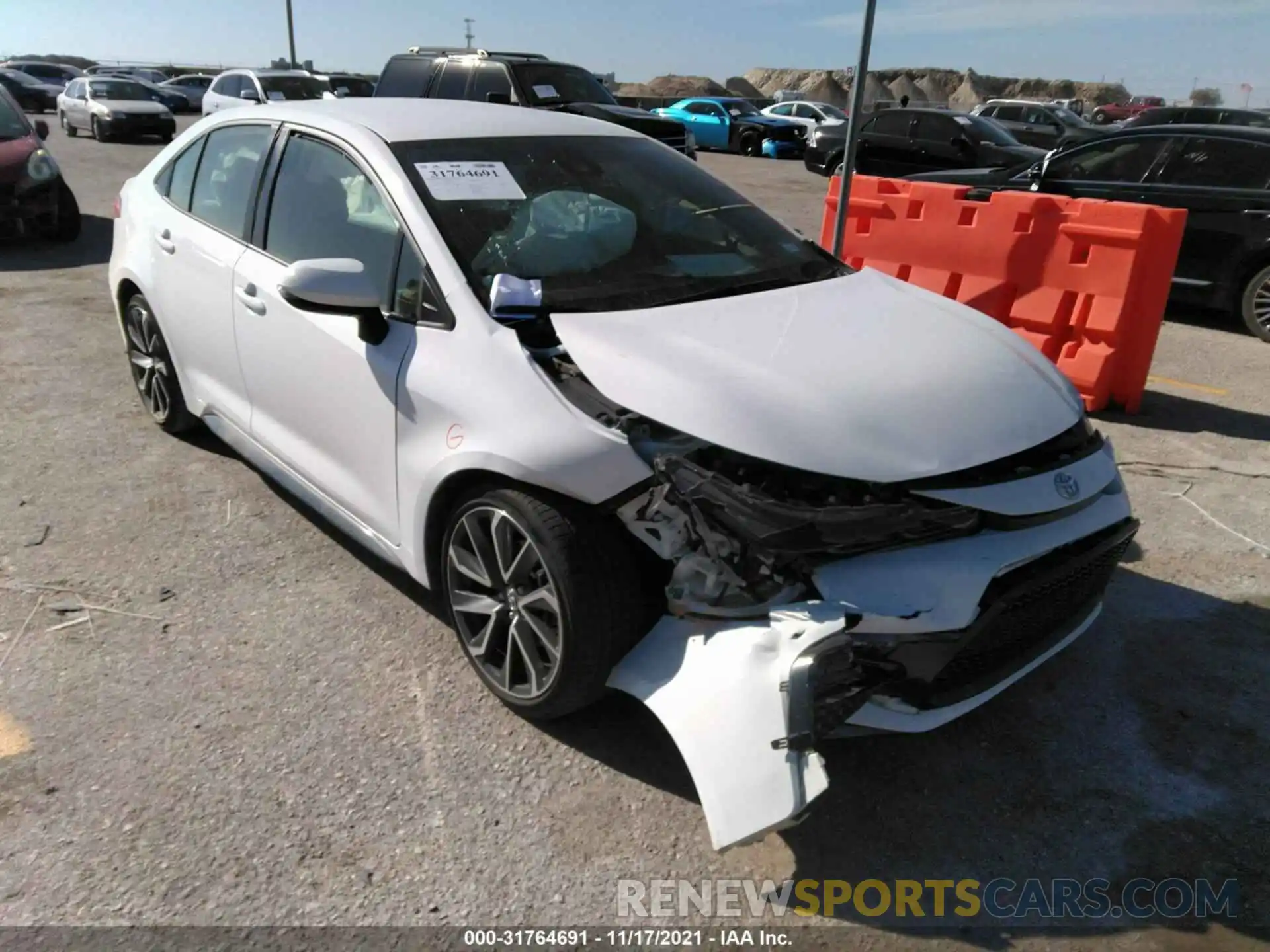 1 Photograph of a damaged car JTDS4MCE1MJ074216 TOYOTA COROLLA 2021